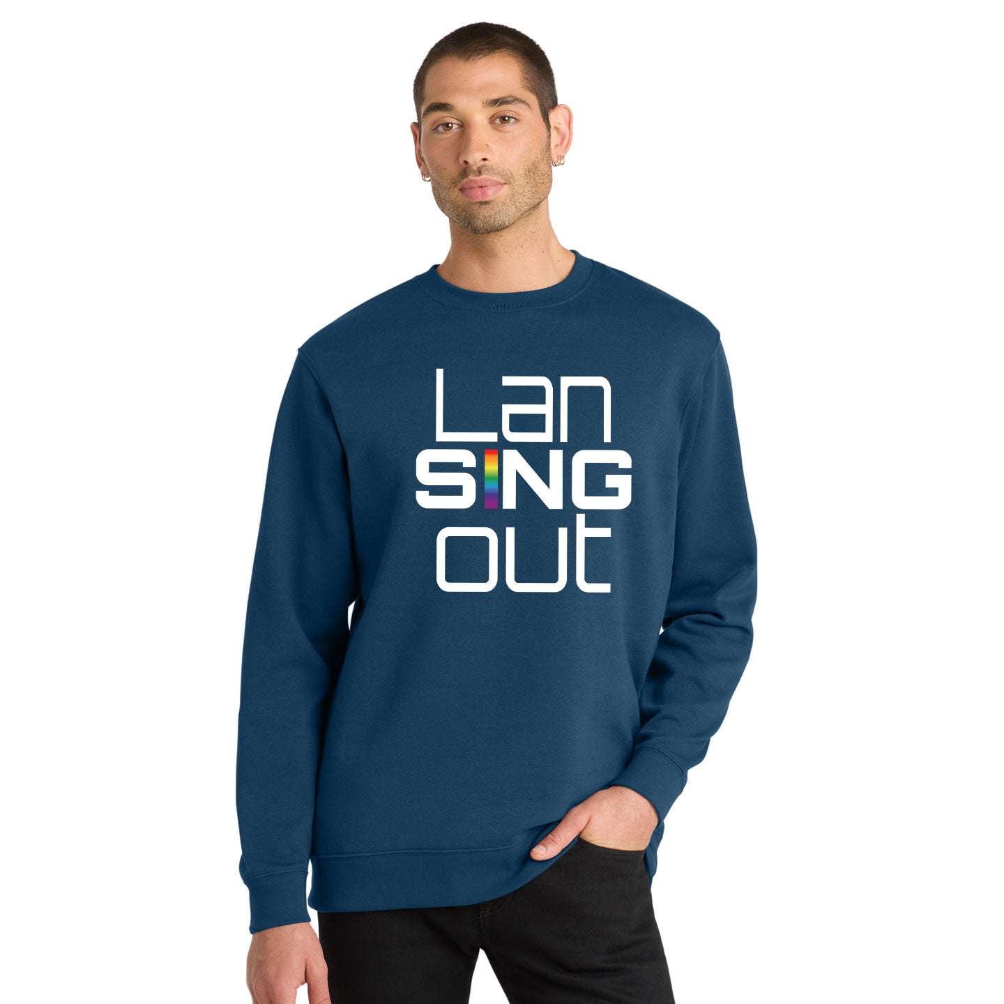 LanSINGout - Stacked Logo Printed Unisex District VIT Sweatshirt