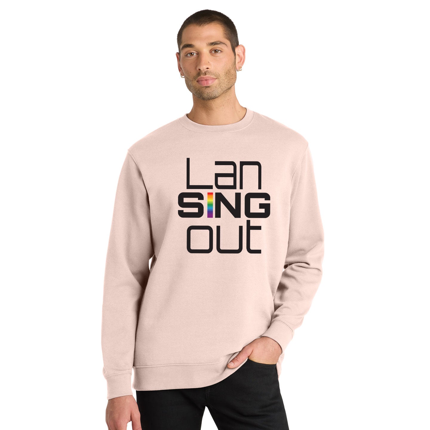 LanSINGout - Stacked Logo Printed Unisex District VIT Sweatshirt