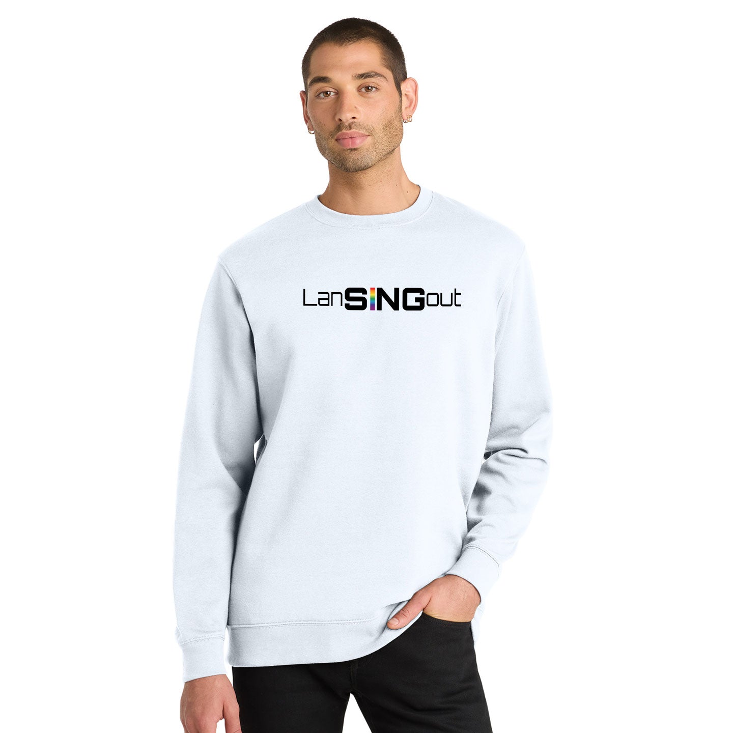 LanSINGout - Wide Logo Printed Unisex District VIT Sweatshirt