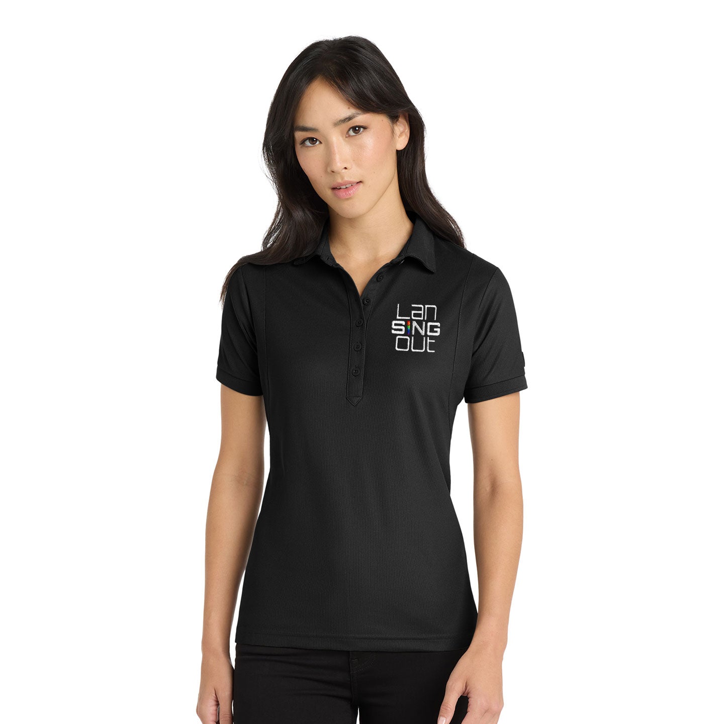 LanSINGout -  Stacked Logo OGIO Women's Jewel Polo