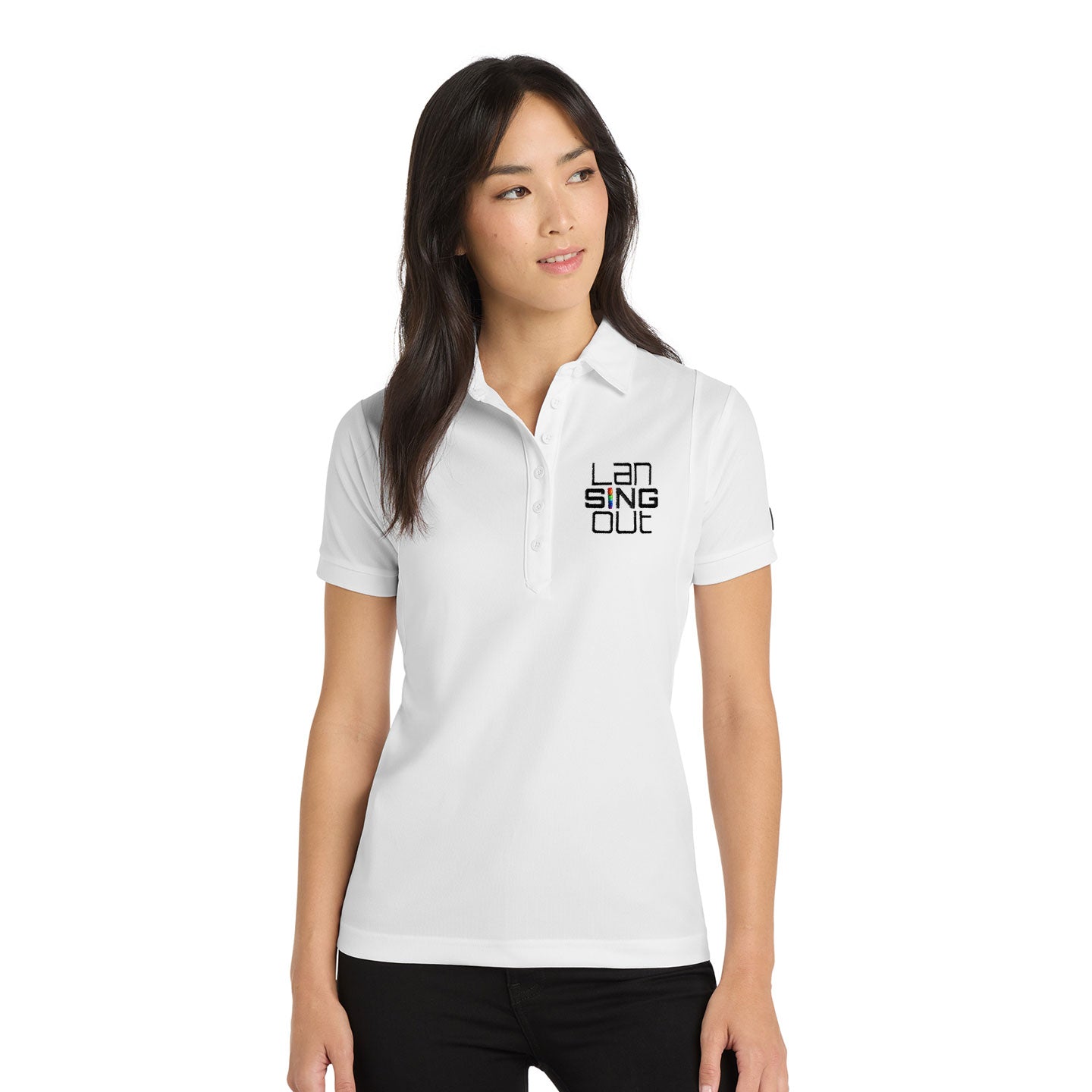 LanSINGout -  Stacked Logo OGIO Women's Jewel Polo
