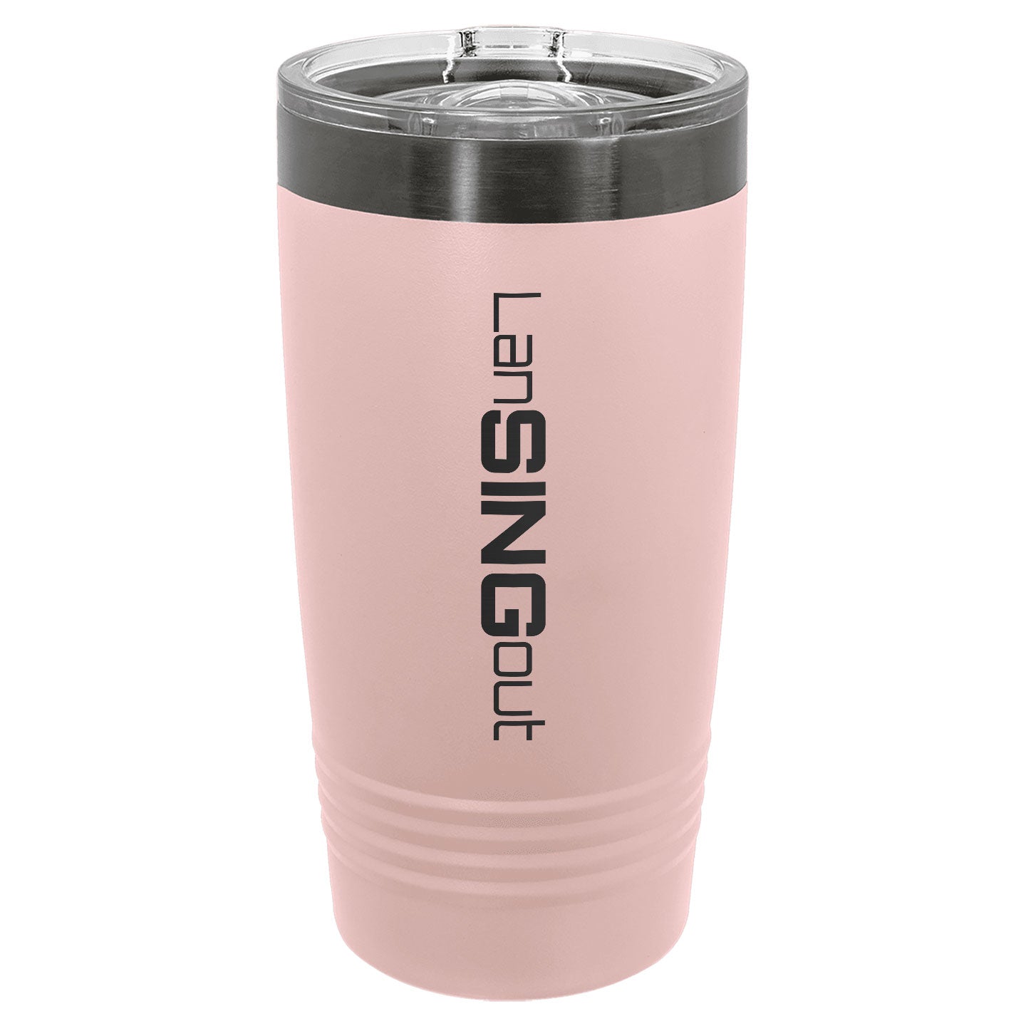 LanSINGout - Wide Logo Ghost Black Engraved Polar Camel 20oz Tumbler
