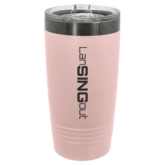 LanSINGout - Wide Logo Ghost Black Engraved Polar Camel 20oz Tumbler
