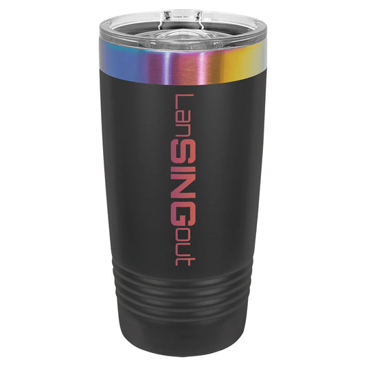 LanSINGout - Wide Logo Prism Engraved Polar Camel 20oz Tumbler