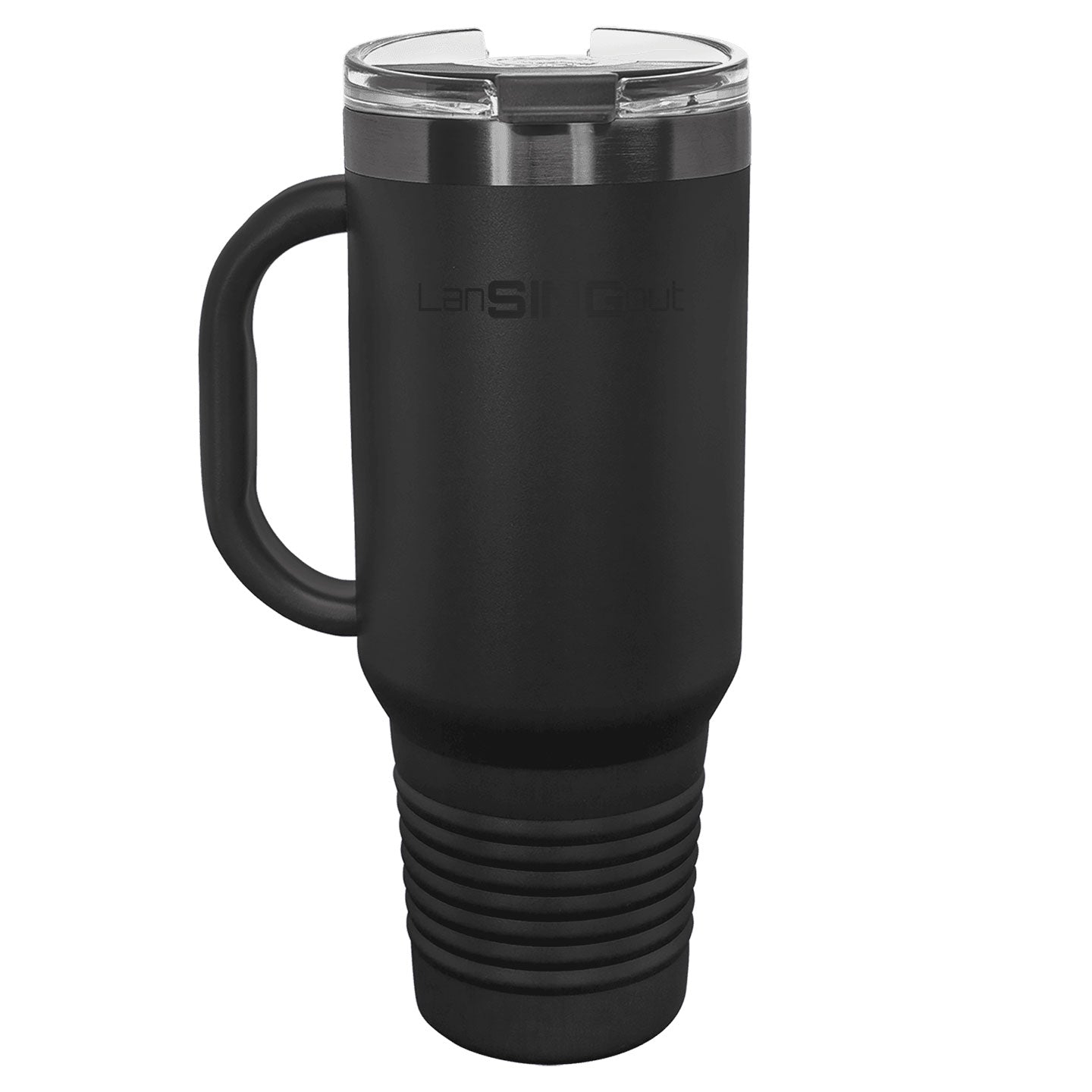 LanSINGout - Wide Logo Ghost Black Engraved Polar Camel 40oz Travel Mug