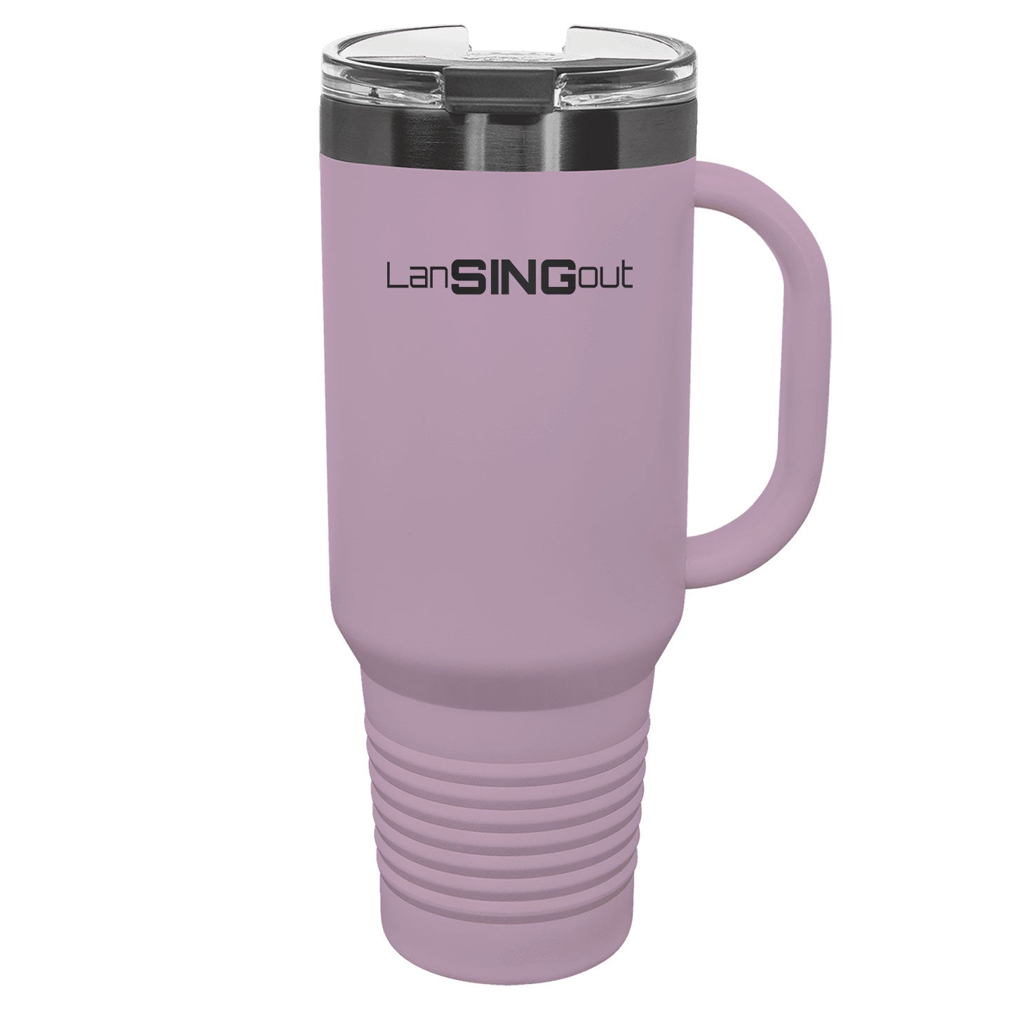 LanSINGout - Wide Logo Ghost Black Engraved Polar Camel 40oz Travel Mug