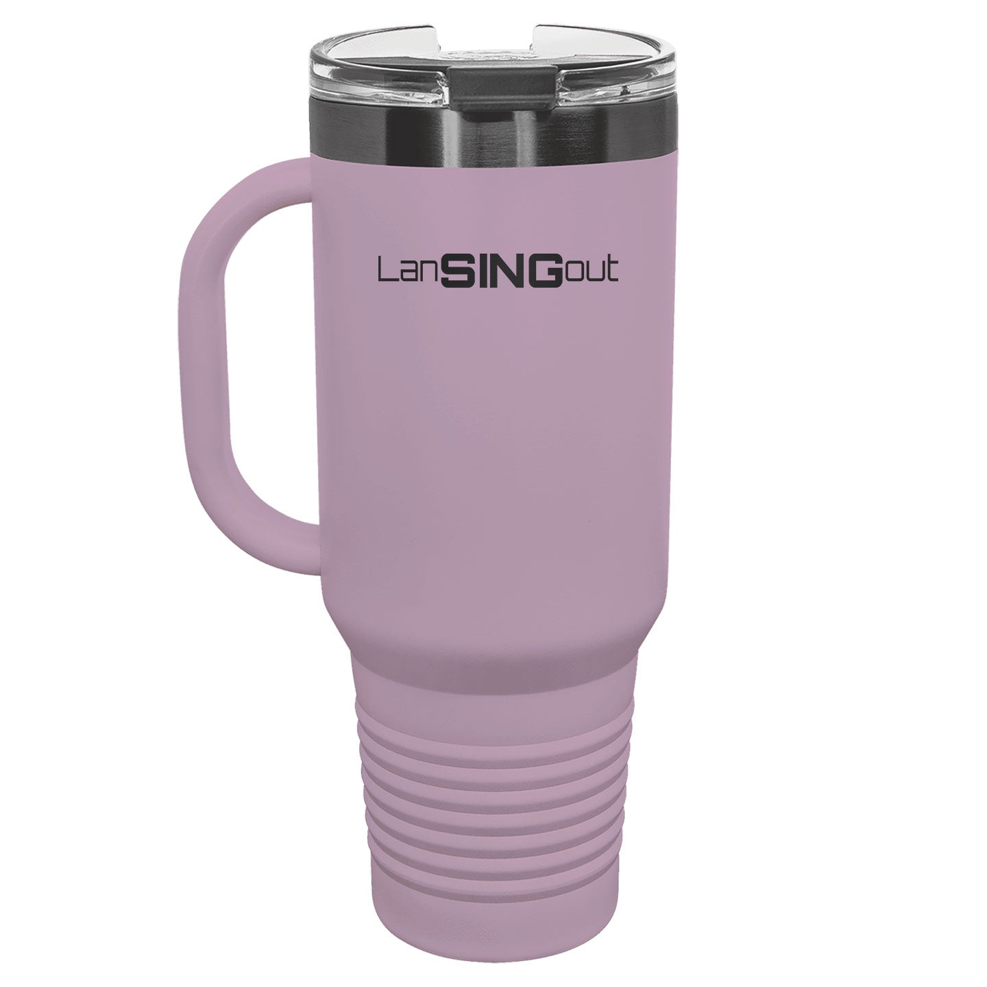 LanSINGout - Wide Logo Ghost Black Engraved Polar Camel 40oz Travel Mug