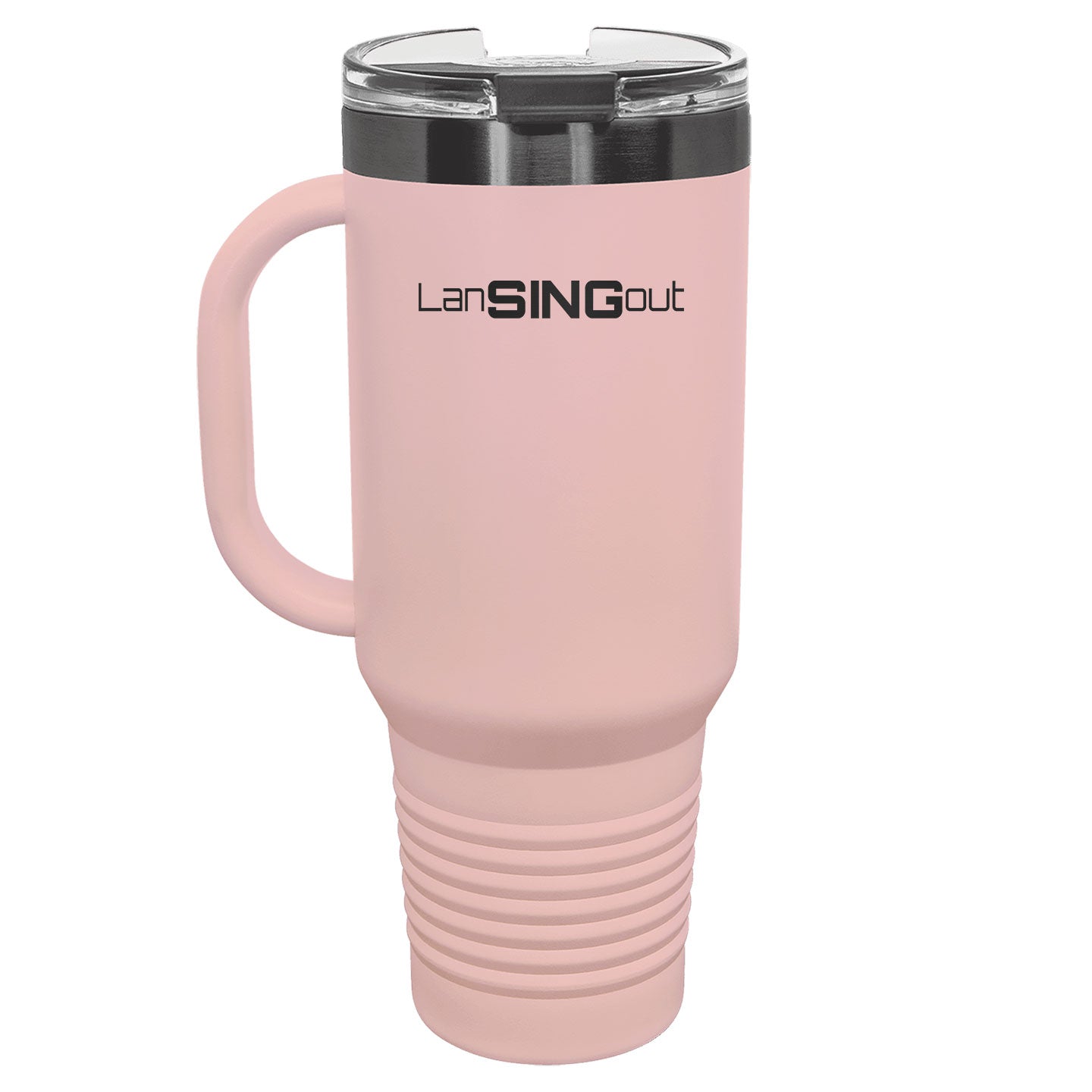 LanSINGout - Wide Logo Ghost Black Engraved Polar Camel 40oz Travel Mug