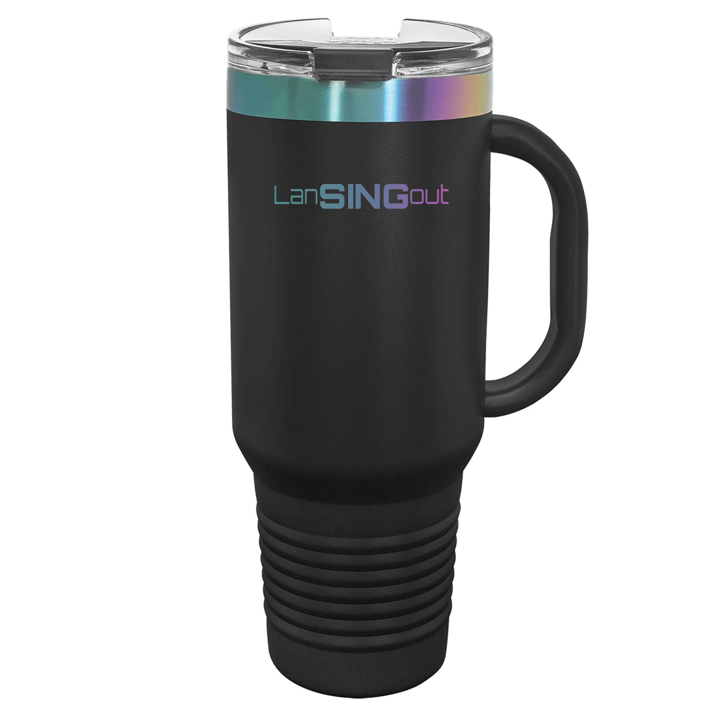 LanSINGout - Wide Logo Prism Engraved Polar Camel 40oz Travel Mug