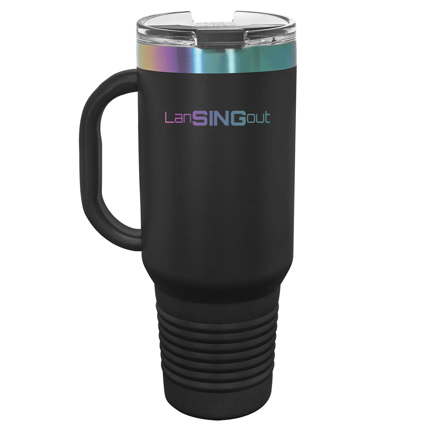LanSINGout - Wide Logo Prism Engraved Polar Camel 40oz Travel Mug