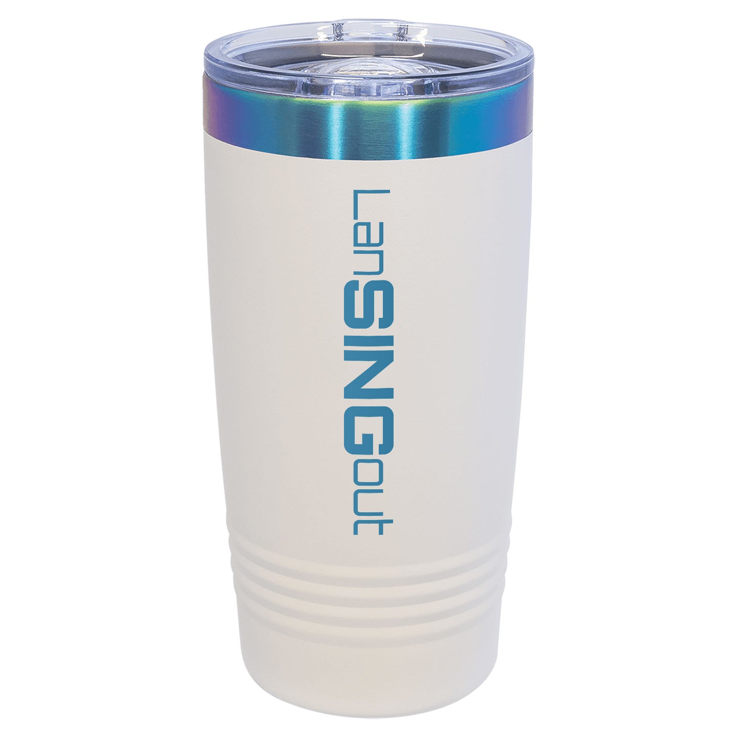 LanSINGout - Wide Logo Prism Engraved Polar Camel 20oz Tumbler