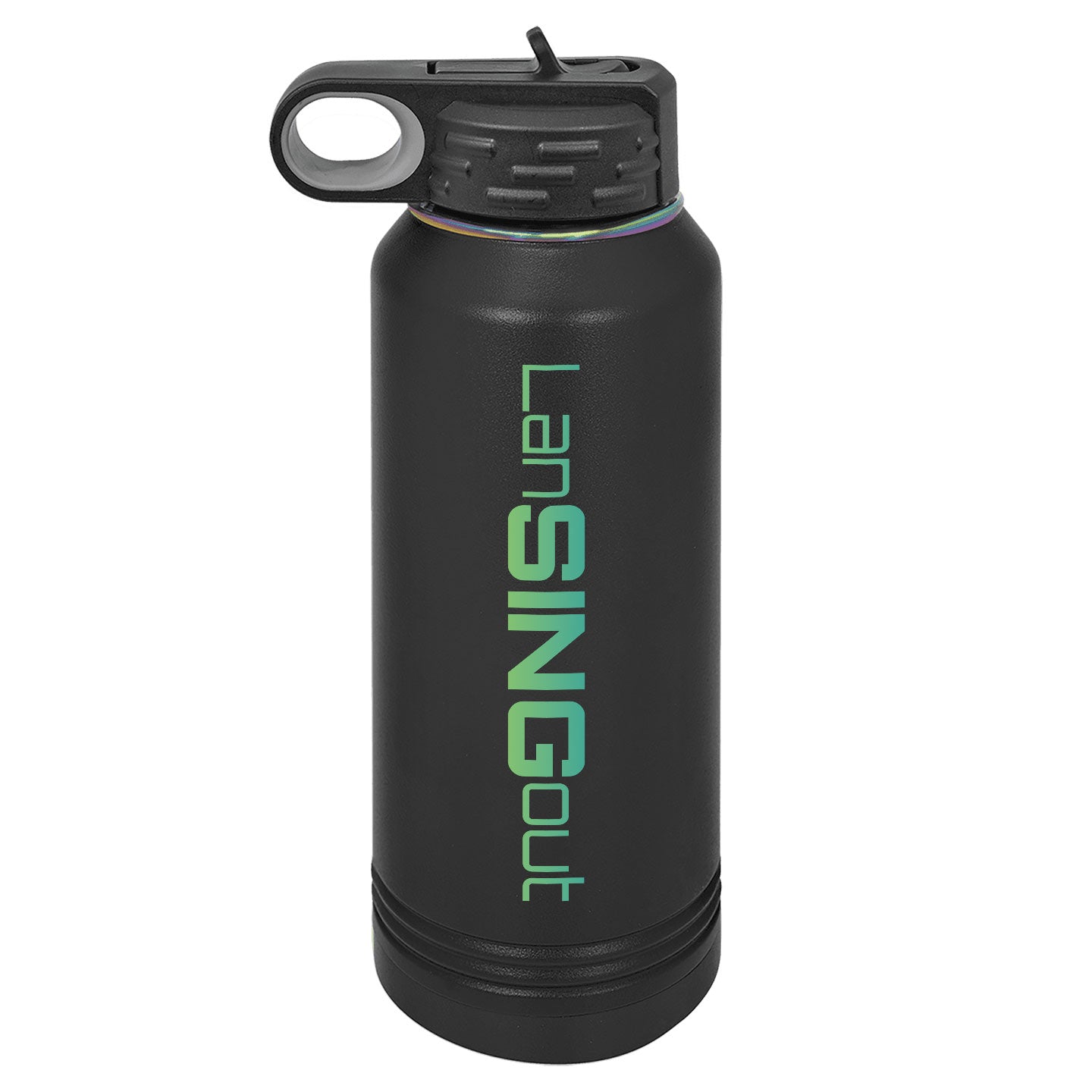 LanSINGout - Wide Logo Prism Engraved Polar Camel 32oz Water Bottle
