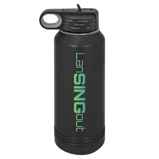 LanSINGout - Wide Logo Prism Engraved Polar Camel 32oz Water Bottle