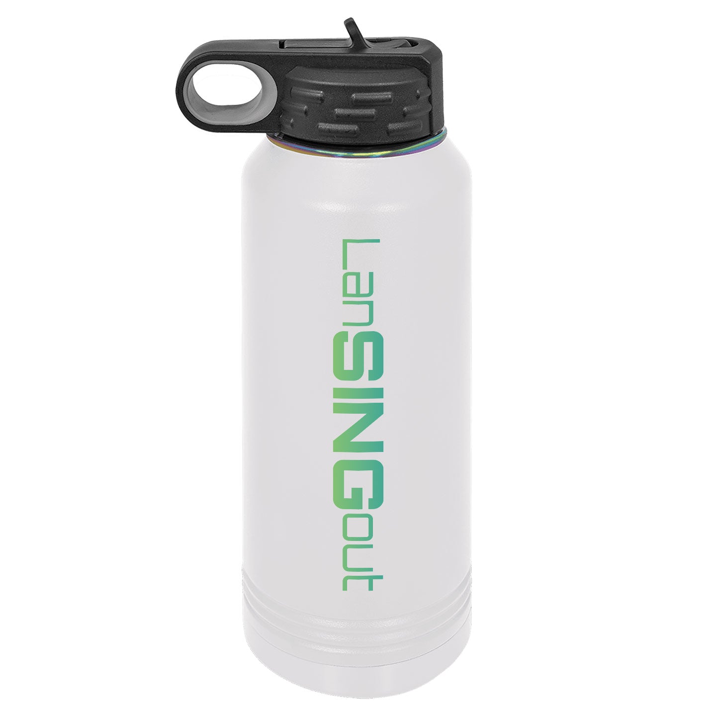 LanSINGout - Wide Logo Prism Engraved Polar Camel 32oz Water Bottle