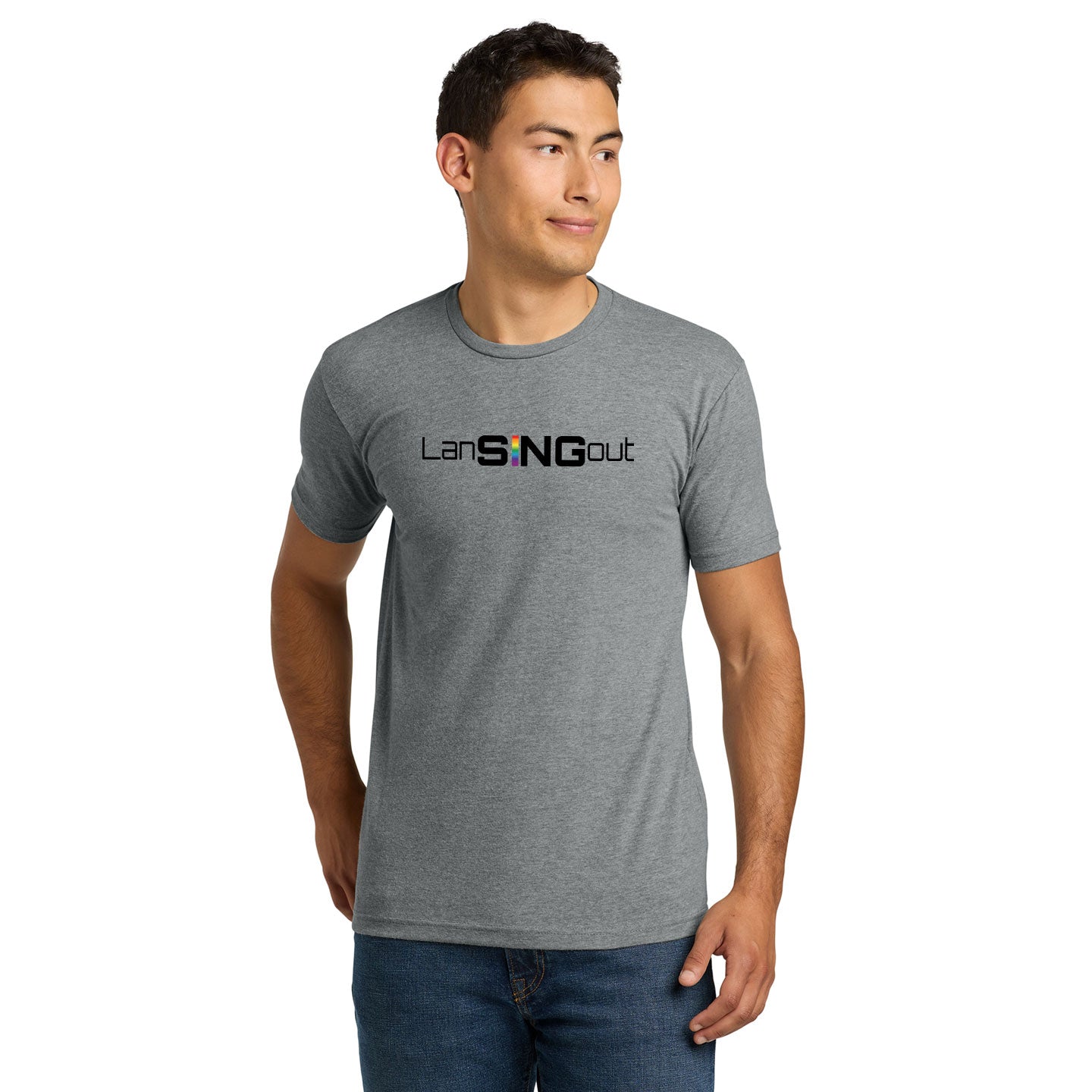 LanSINGout - Wide Logo Printed Unisex Next Level Blend Tee