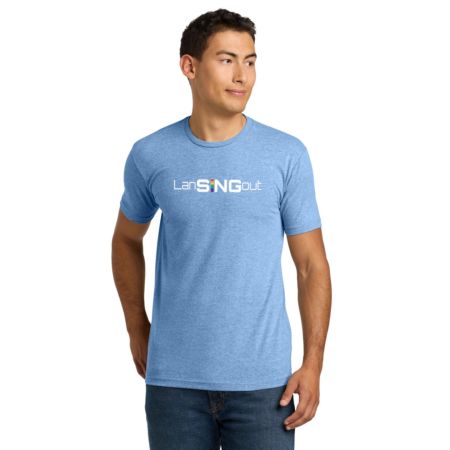 LanSINGout - Wide Logo Printed Unisex Next Level Blend Tee