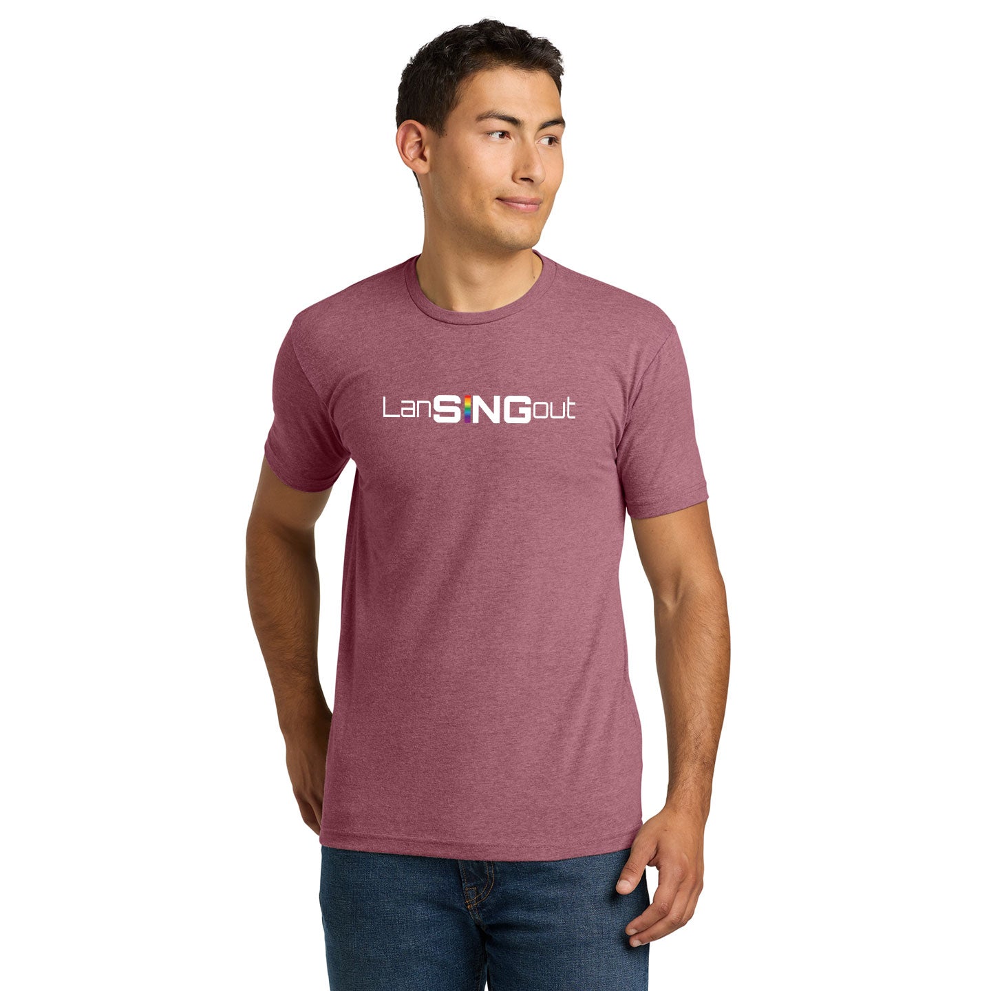 LanSINGout - Wide Logo Printed Unisex Next Level Blend Tee