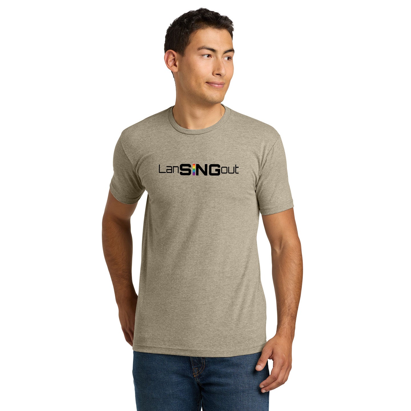 LanSINGout - Wide Logo Printed Unisex Next Level Blend Tee