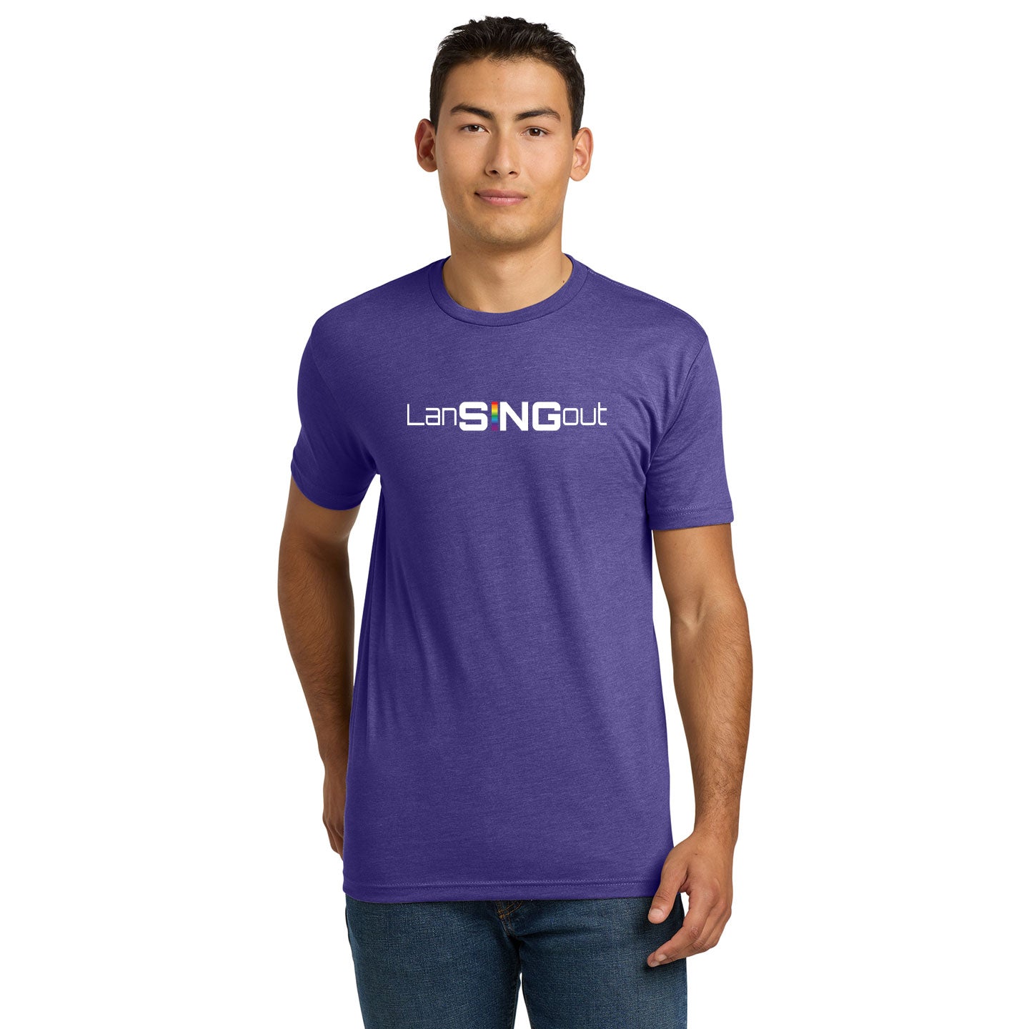 LanSINGout - Wide Logo Printed Unisex Next Level Blend Tee
