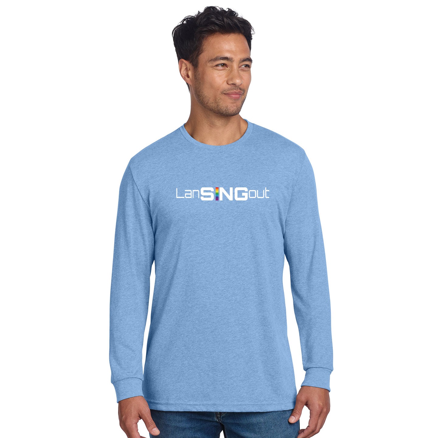 LanSINGout - Wide Logo Printed Unisex Next Level Blend Long Sleeve