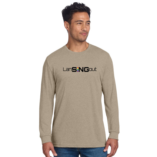 LanSINGout - Wide Logo Printed Unisex Next Level Blend Long Sleeve