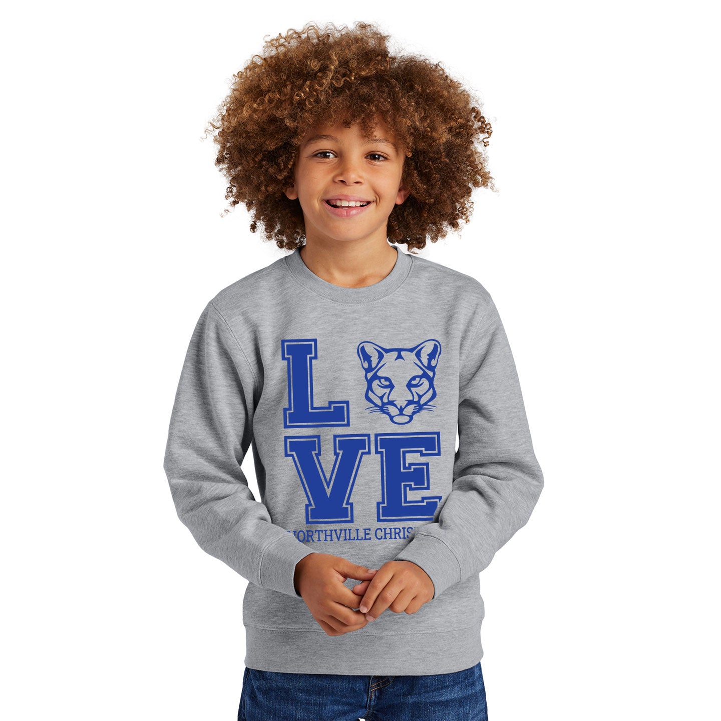NVCS - Cougar Love District Youth V.I.T. Fleece Crew