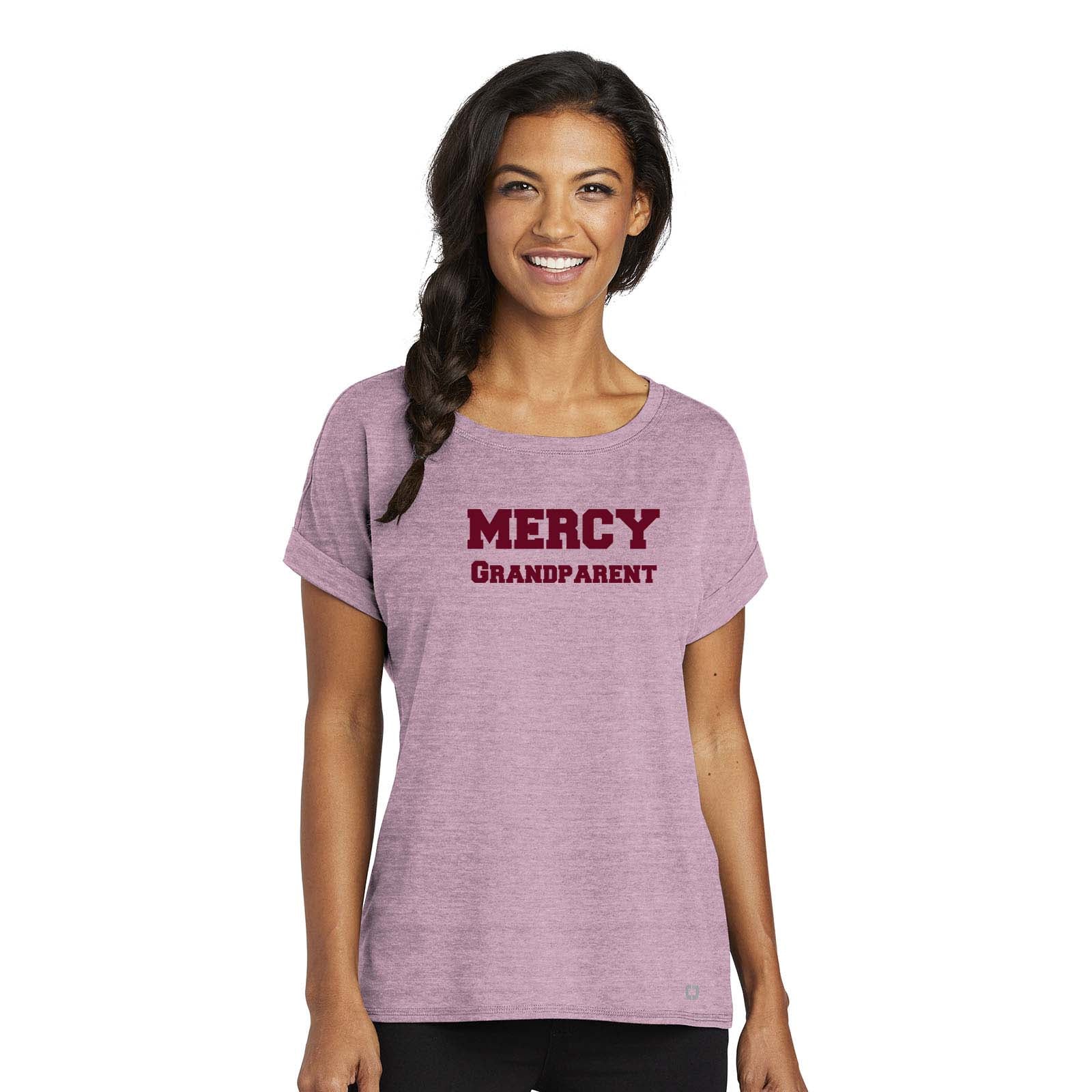 Mercy High School - School Spirit - OGIO Ladies Luuma Cuffed Short Sleeve Printed