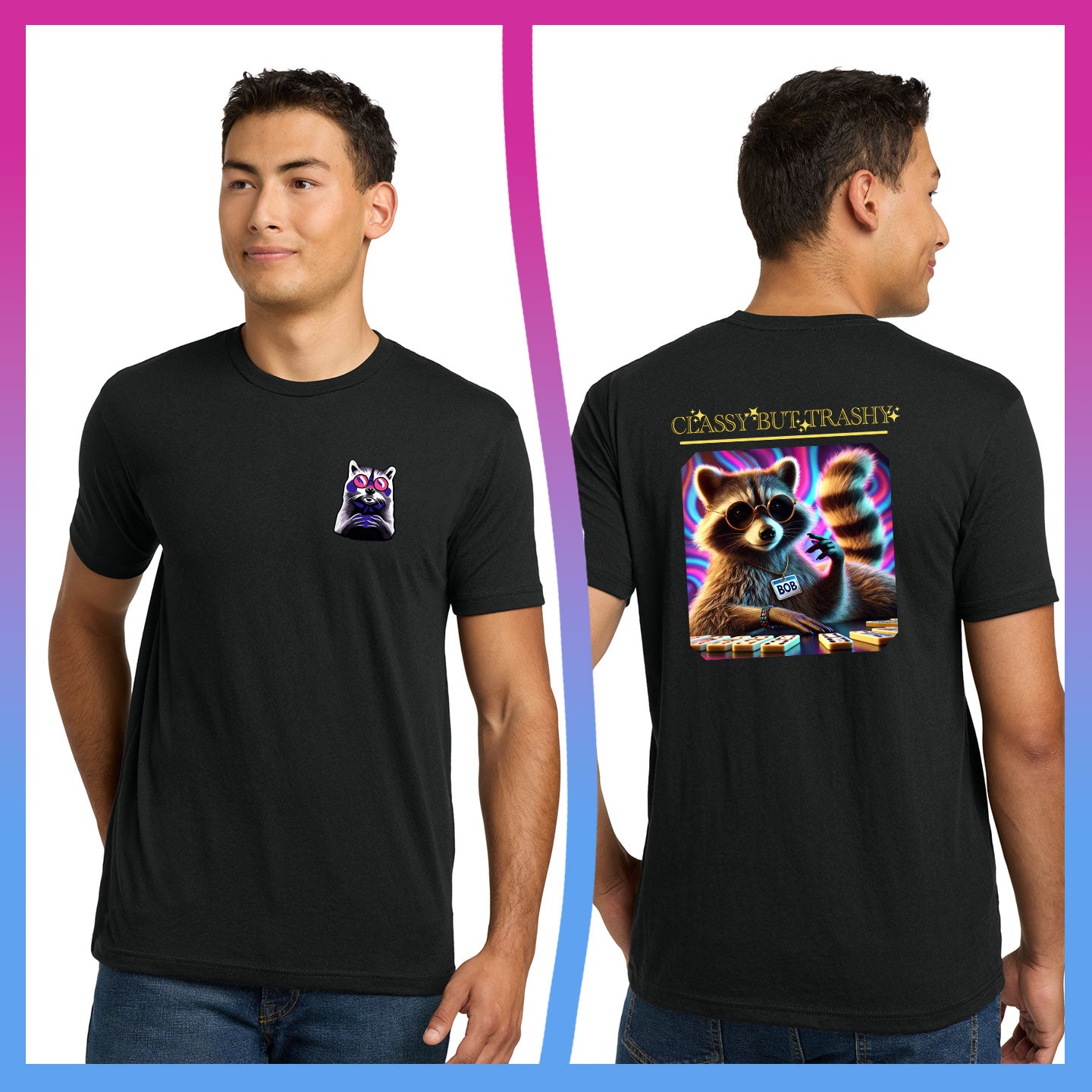 Domino Effect Apparel -  Classy But Trashy Printed Unisex Next Level Blend Tee