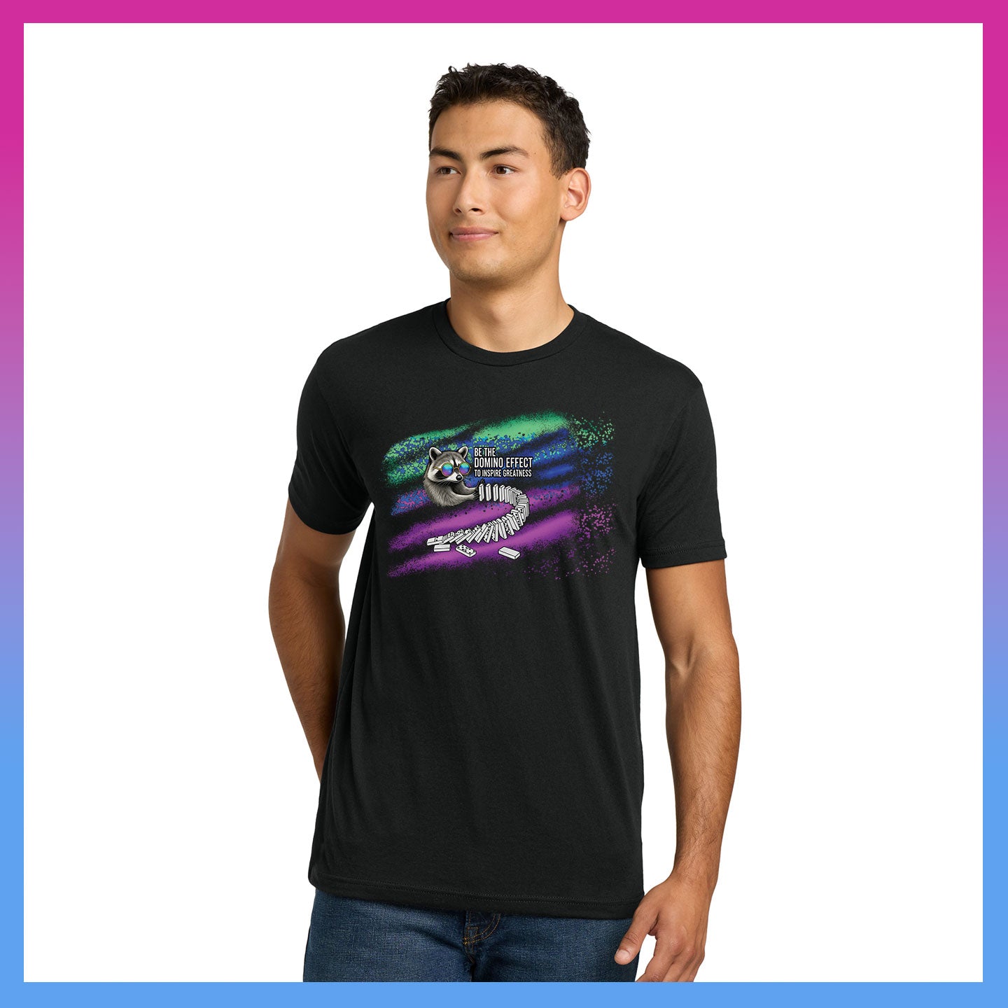 Domino Effect Apparel -  Be The Domino Effect Printed Unisex Next Level Blend Tee