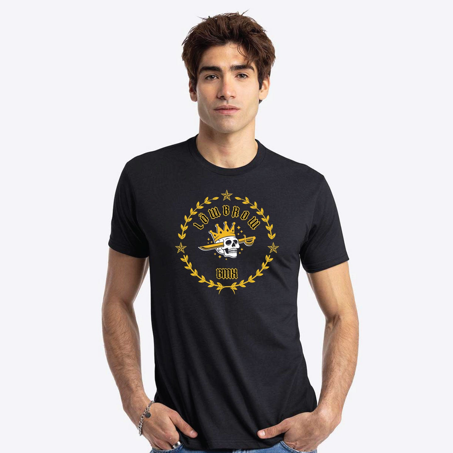Lowbrow BMX - Skull & Dagger Next Level Unisex Blend T-Shirt