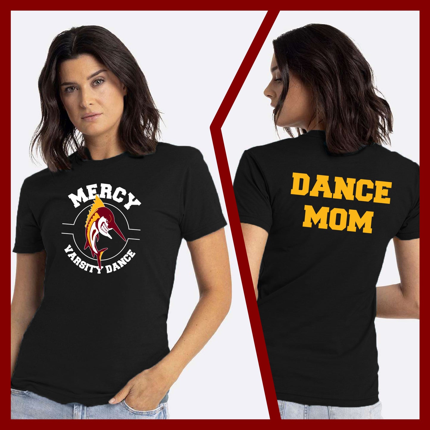 Mercy Varsity Dance - MOM/DAD Unisex Blended Comfort T-Shirt (Double Sided)