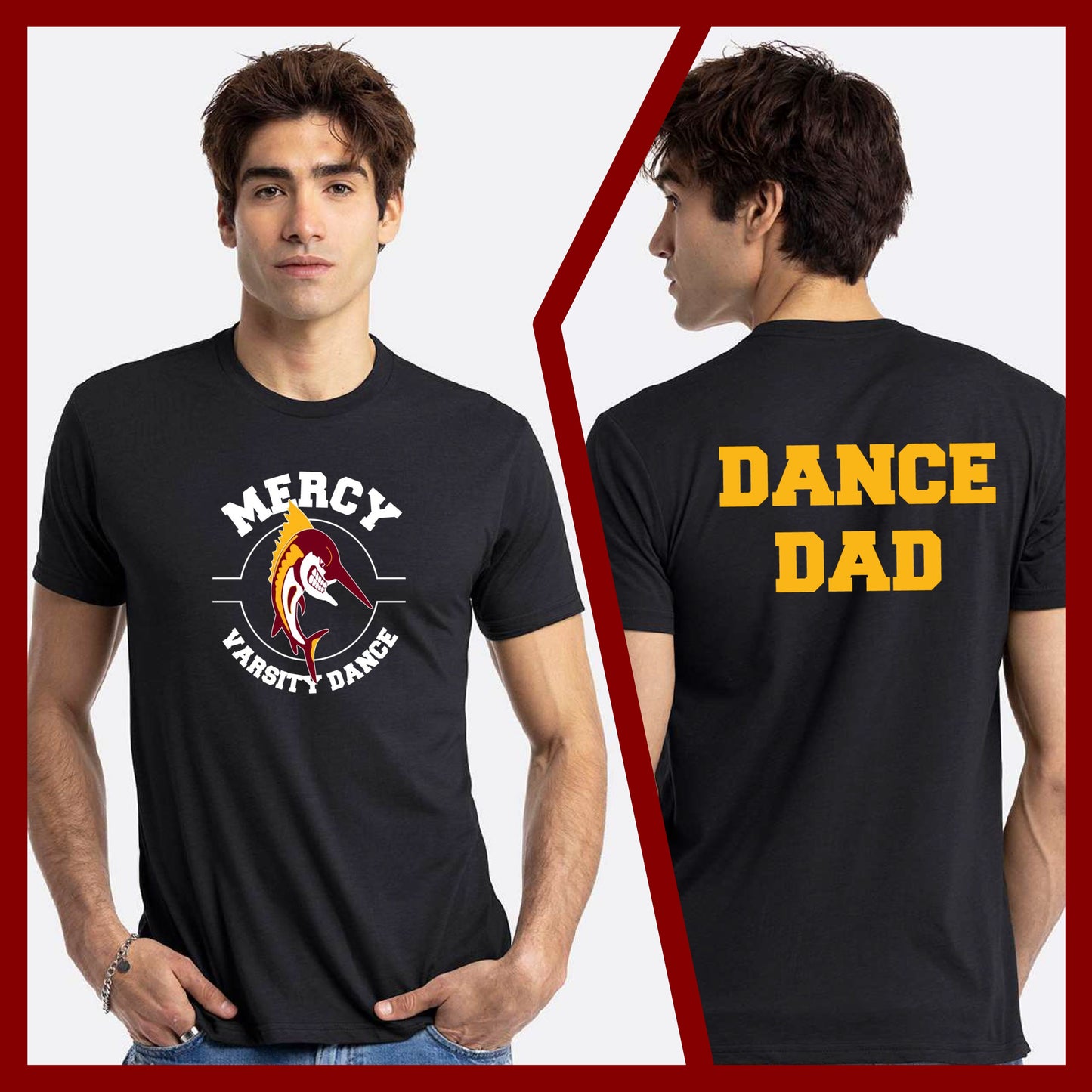 Mercy Varsity Dance - MOM/DAD Unisex Blended Comfort T-Shirt (Double Sided)