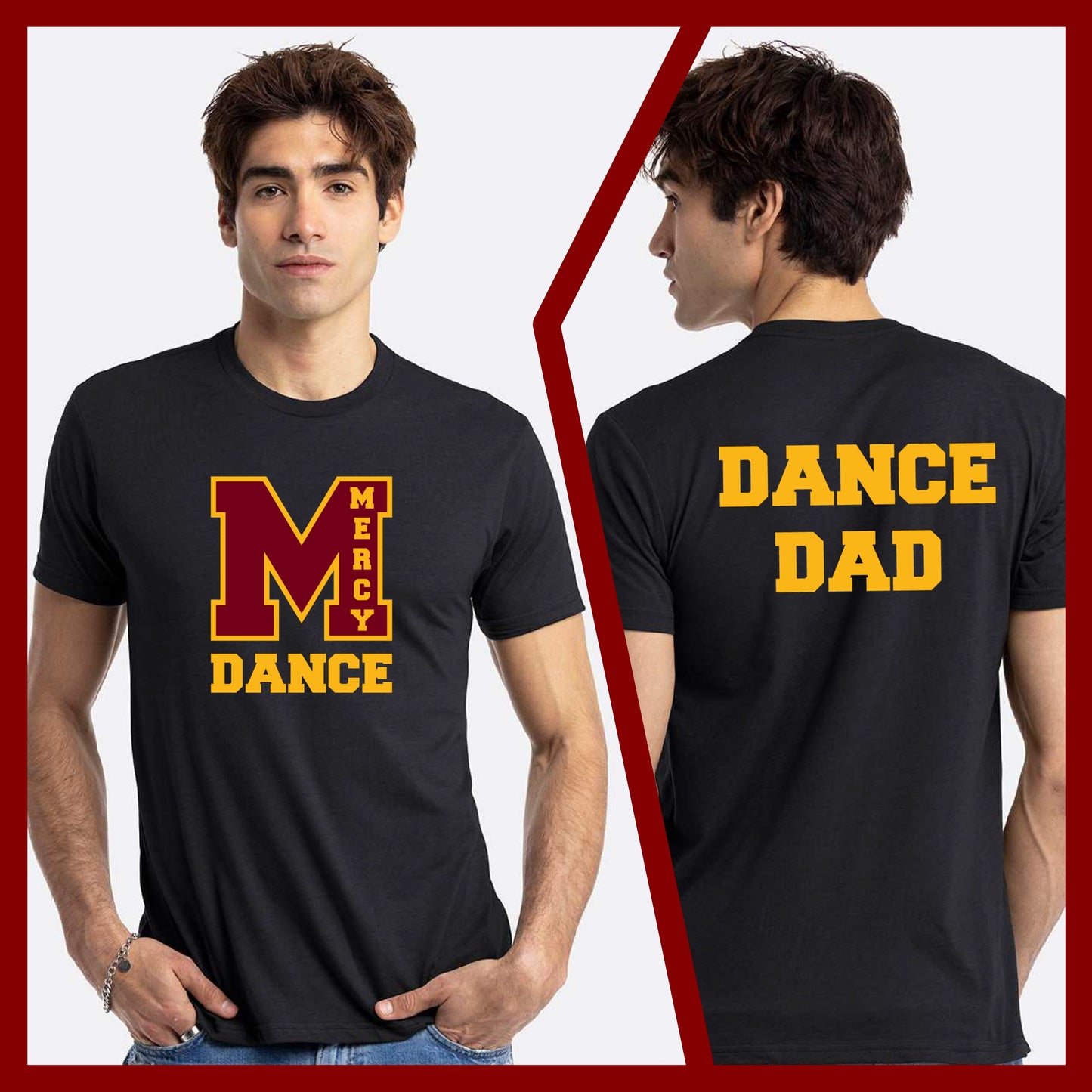Mercy Varsity Dance - MOM/DAD Unisex Blended Comfort T-Shirt (Double Sided)