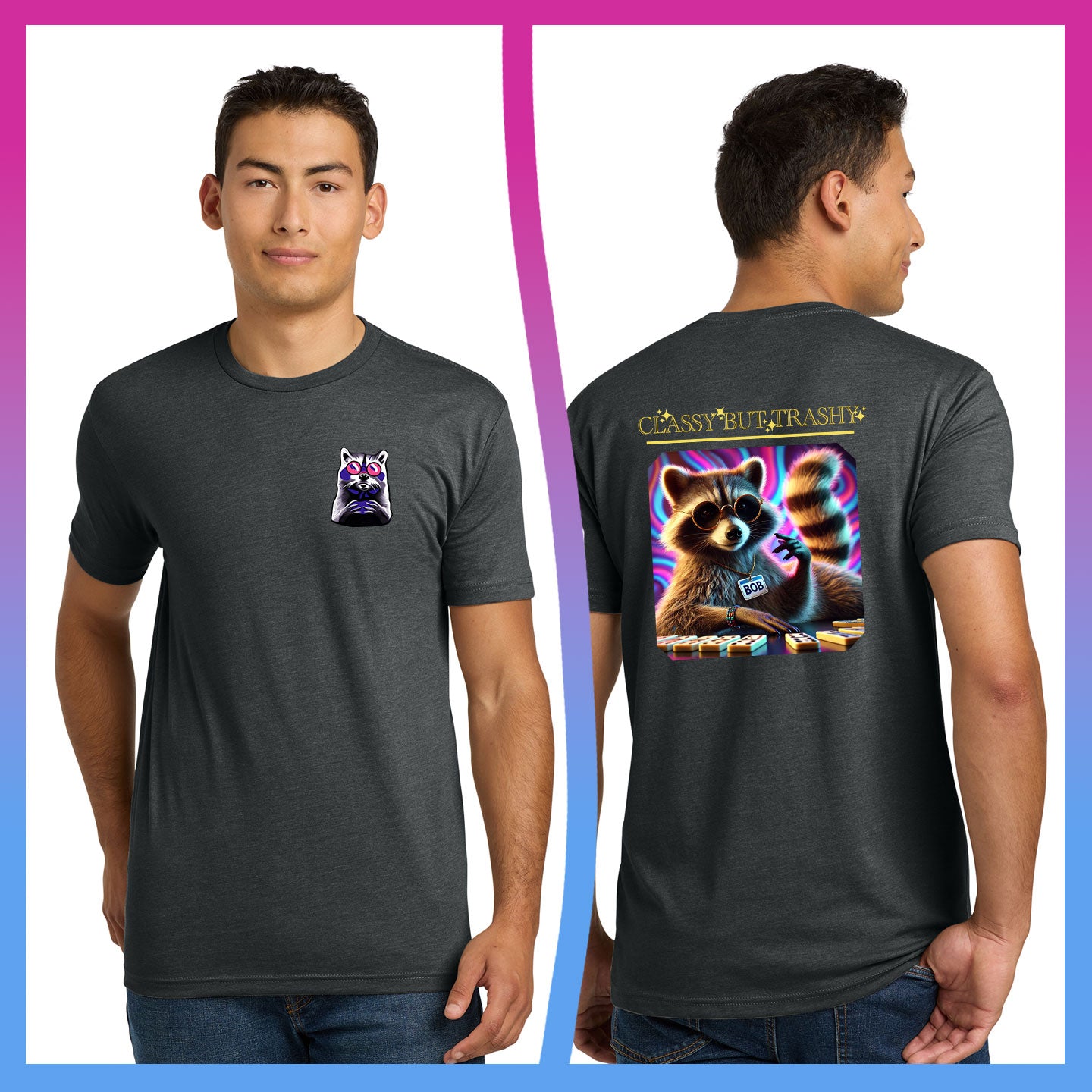 Domino Effect Apparel -  Classy But Trashy Printed Unisex Next Level Blend Tee