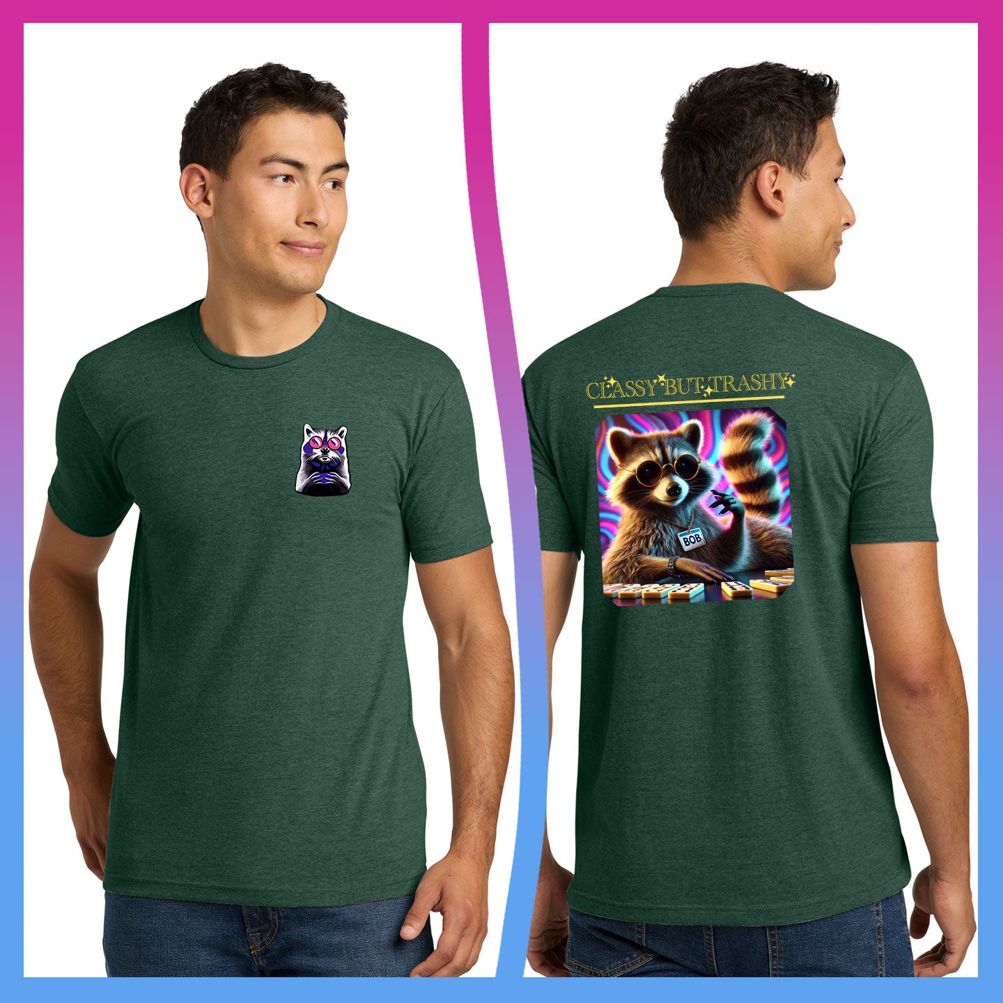 Domino Effect Apparel -  Classy But Trashy Printed Unisex Next Level Blend Tee