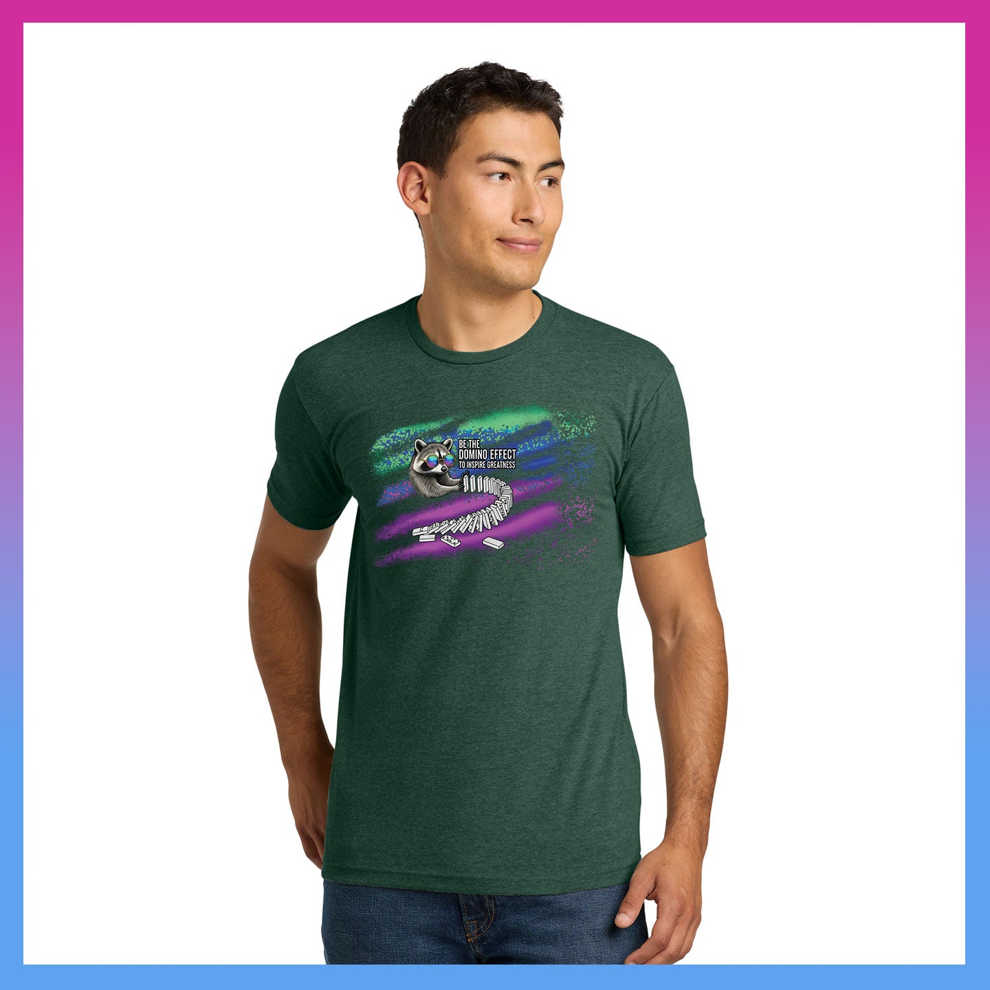 Domino Effect Apparel -  Be The Domino Effect Printed Unisex Next Level Blend Tee