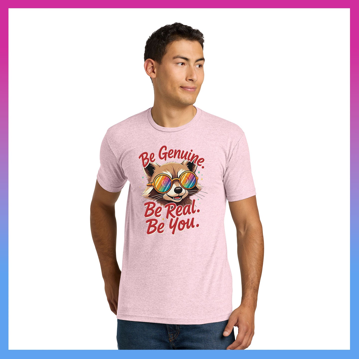 Domino Effect Apparel -  Be Genuine Bob Printed Unisex Next Level Blend Tee