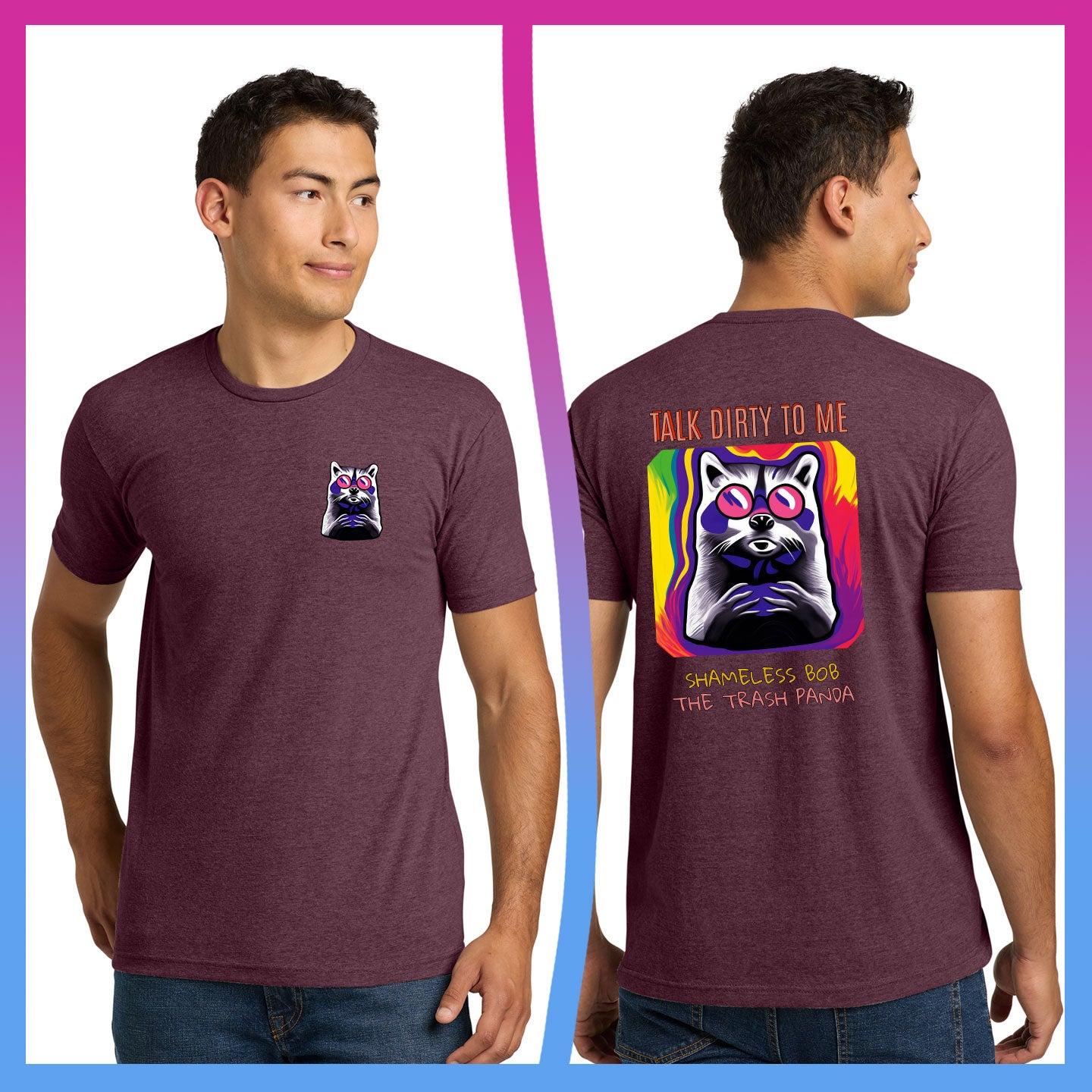 Domino Effect Apparel -  Shameless Bob Printed Unisex Next Level Blend Tee