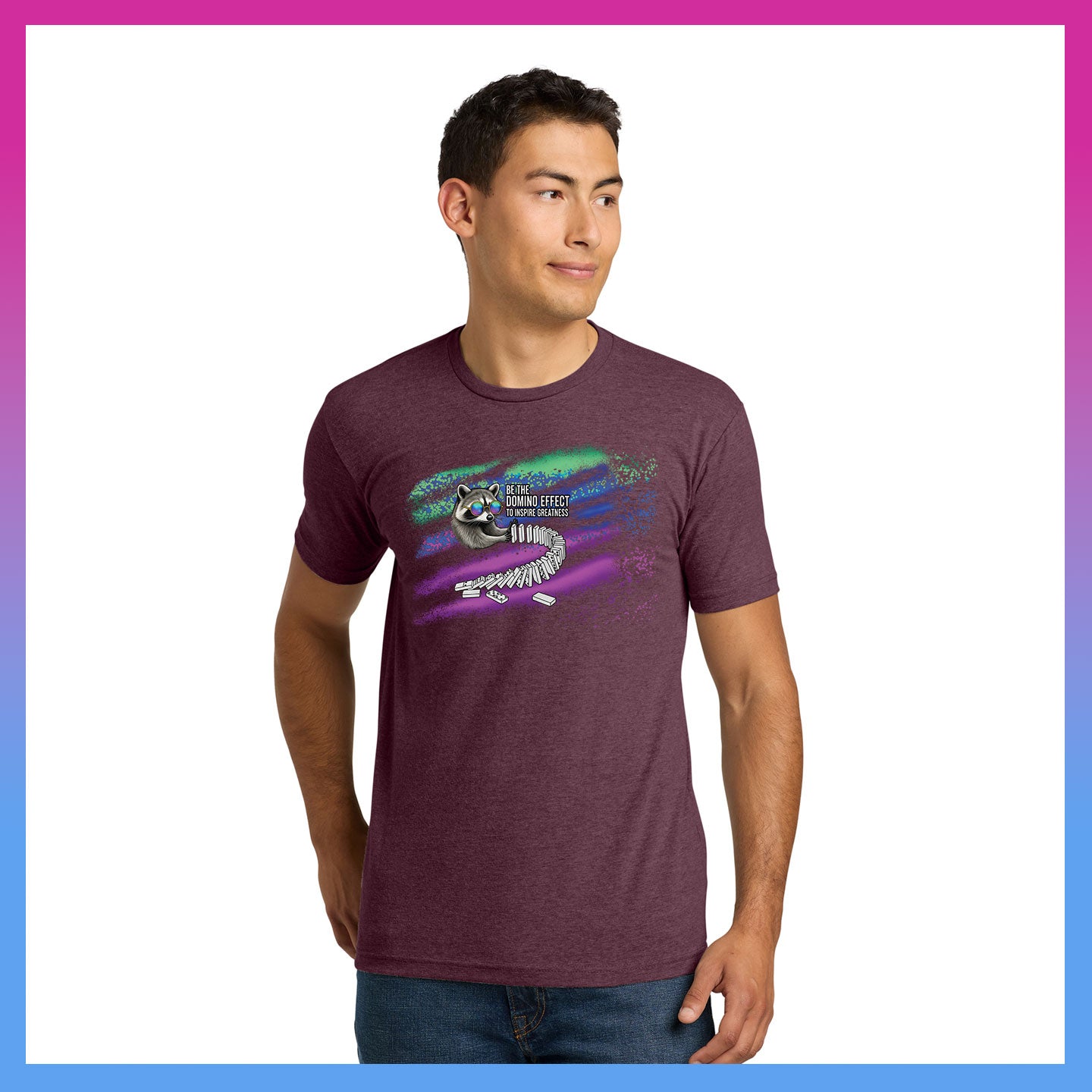 Domino Effect Apparel -  Be The Domino Effect Printed Unisex Next Level Blend Tee
