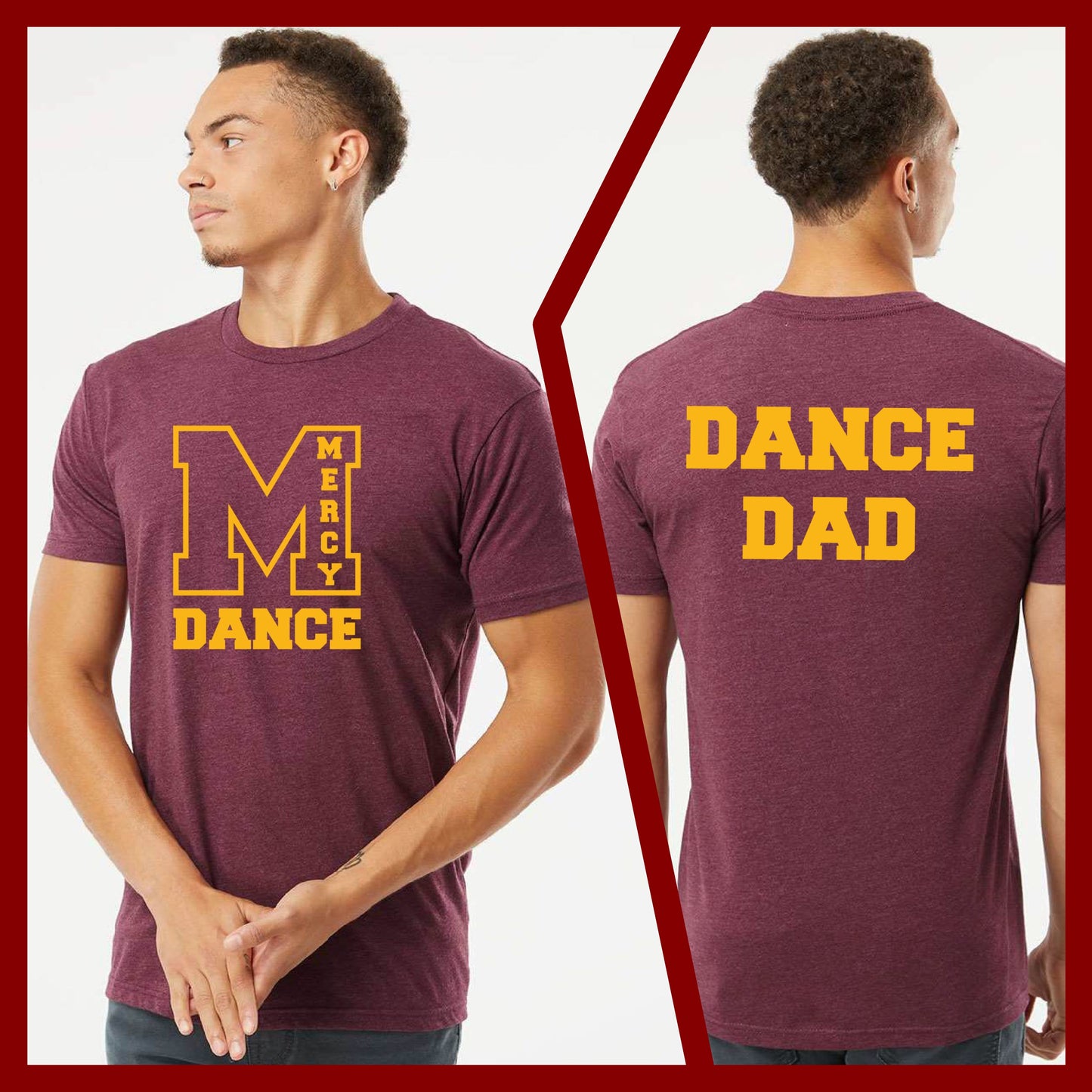 Mercy Varsity Dance - MOM/DAD Unisex Blended Comfort T-Shirt (Double Sided)