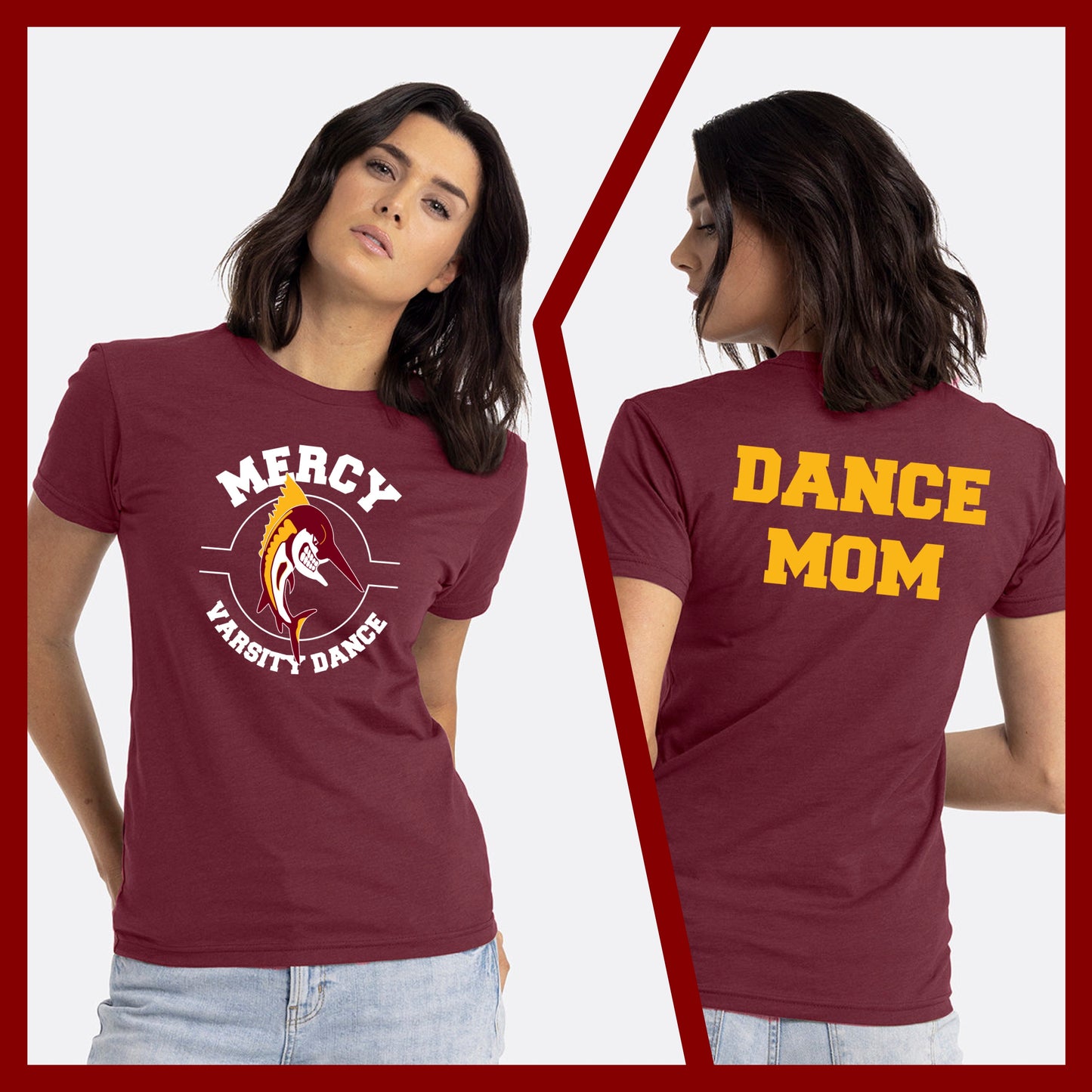 Mercy Varsity Dance - MOM/DAD Unisex Blended Comfort T-Shirt (Double Sided)