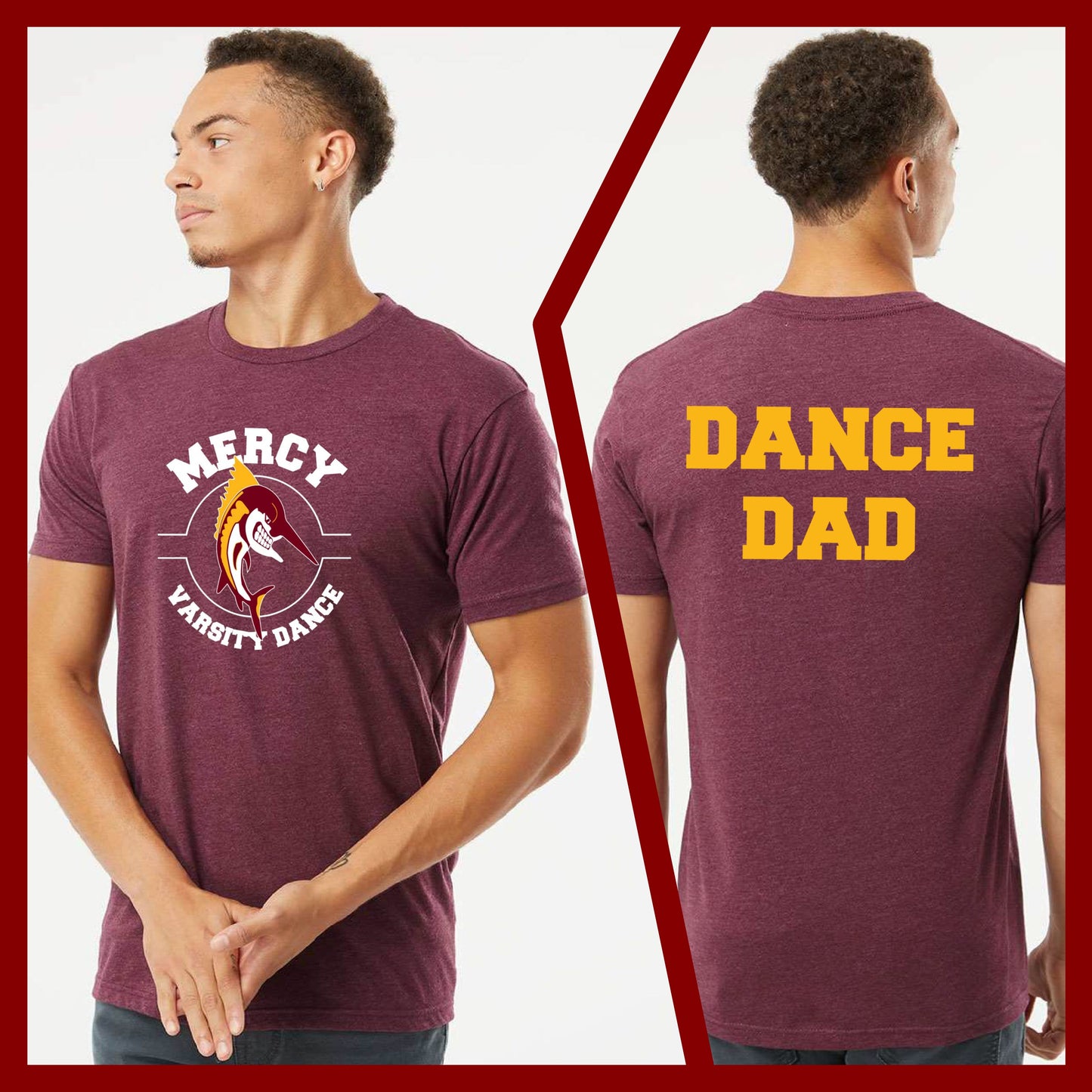 Mercy Varsity Dance - MOM/DAD Unisex Blended Comfort T-Shirt (Double Sided)