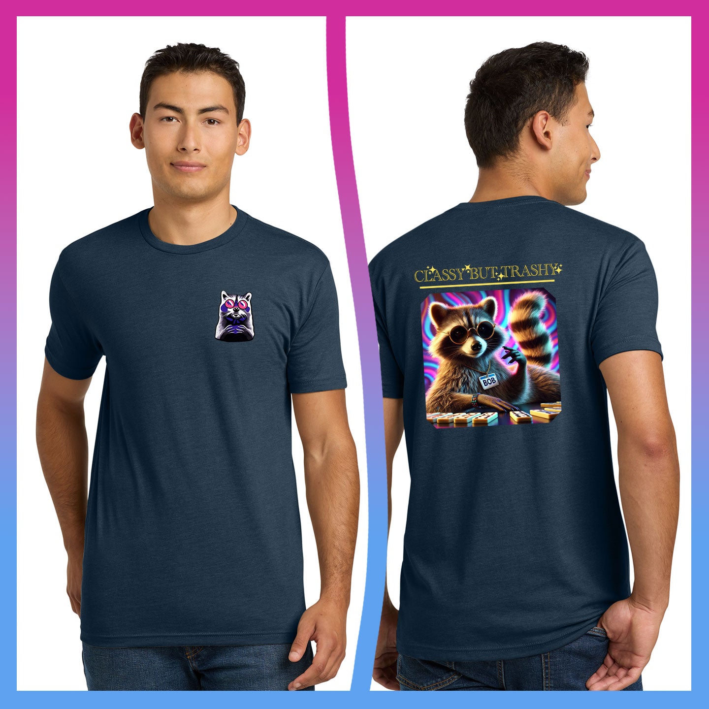 Domino Effect Apparel -  Classy But Trashy Printed Unisex Next Level Blend Tee