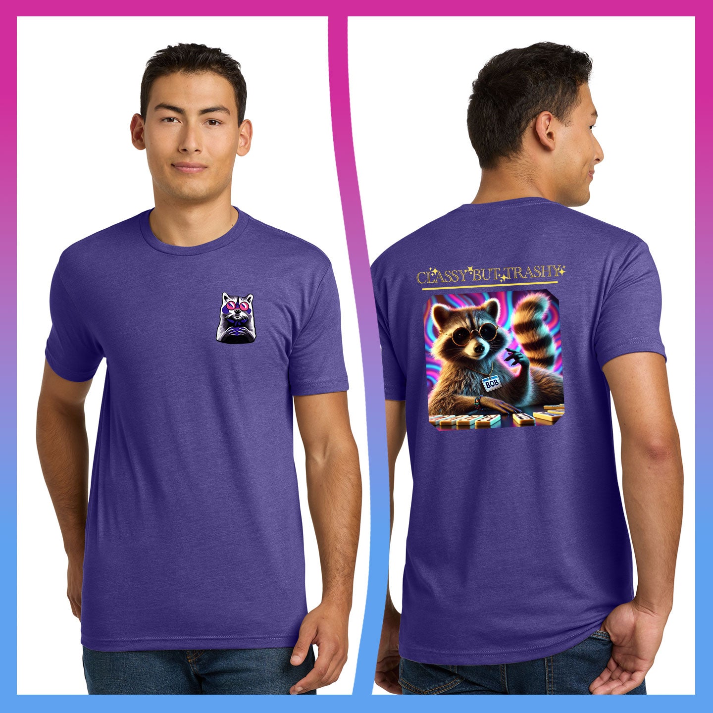 Domino Effect Apparel -  Classy But Trashy Printed Unisex Next Level Blend Tee