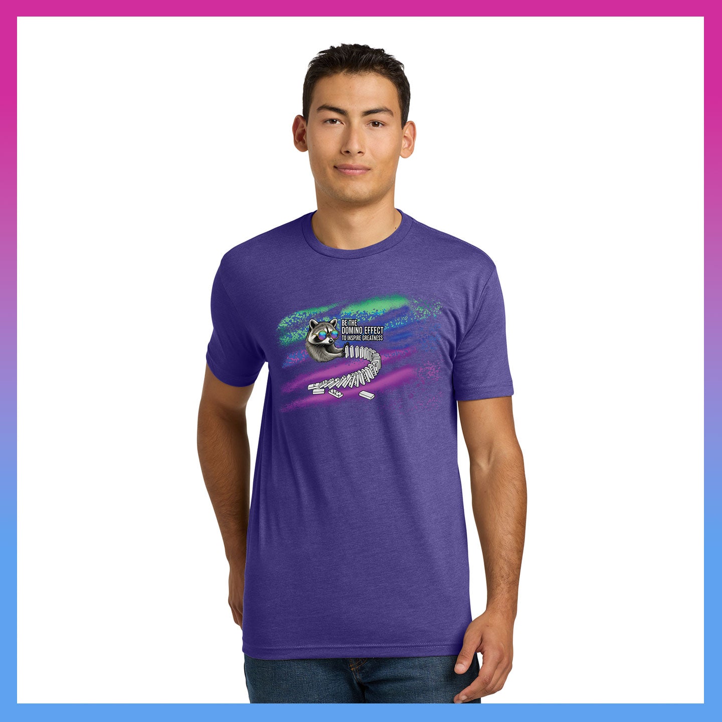 Domino Effect Apparel -  Be The Domino Effect Printed Unisex Next Level Blend Tee