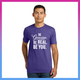 Domino Effect Apparel -  Be Genuine Typography Printed Unisex Next Level Blend Tee
