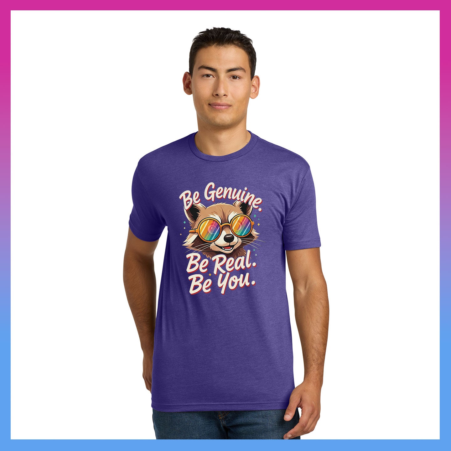 Domino Effect Apparel -  Be Genuine Bob Printed Unisex Next Level Blend Tee