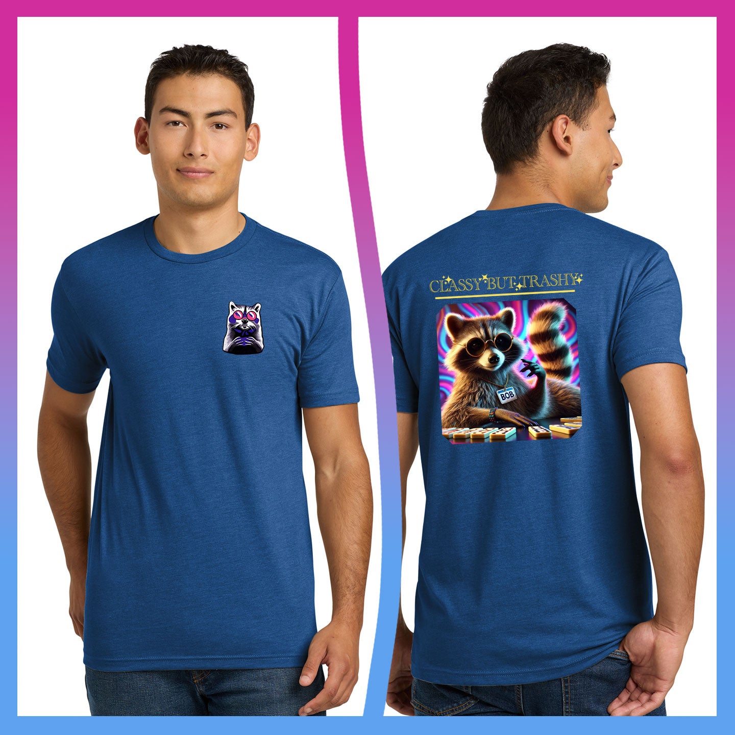 Domino Effect Apparel -  Classy But Trashy Printed Unisex Next Level Blend Tee