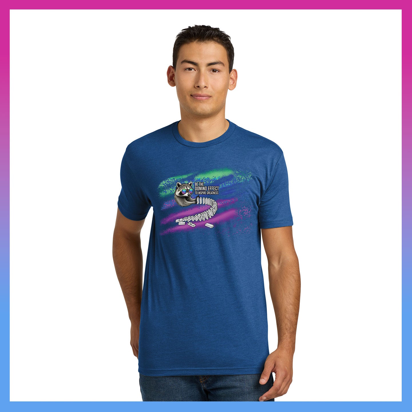 Domino Effect Apparel -  Be The Domino Effect Printed Unisex Next Level Blend Tee