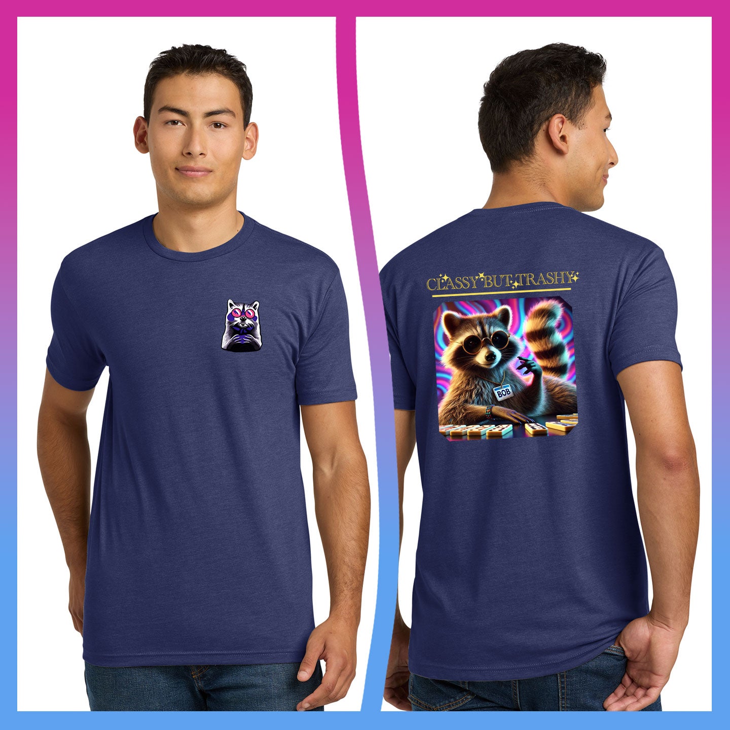 Domino Effect Apparel -  Classy But Trashy Printed Unisex Next Level Blend Tee